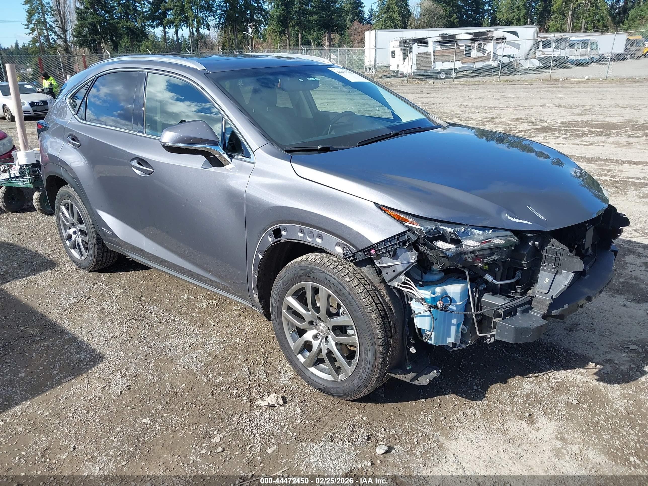 2015 Lexus Nx 300h   Gray vin: JTJBJRBZ2F2010609