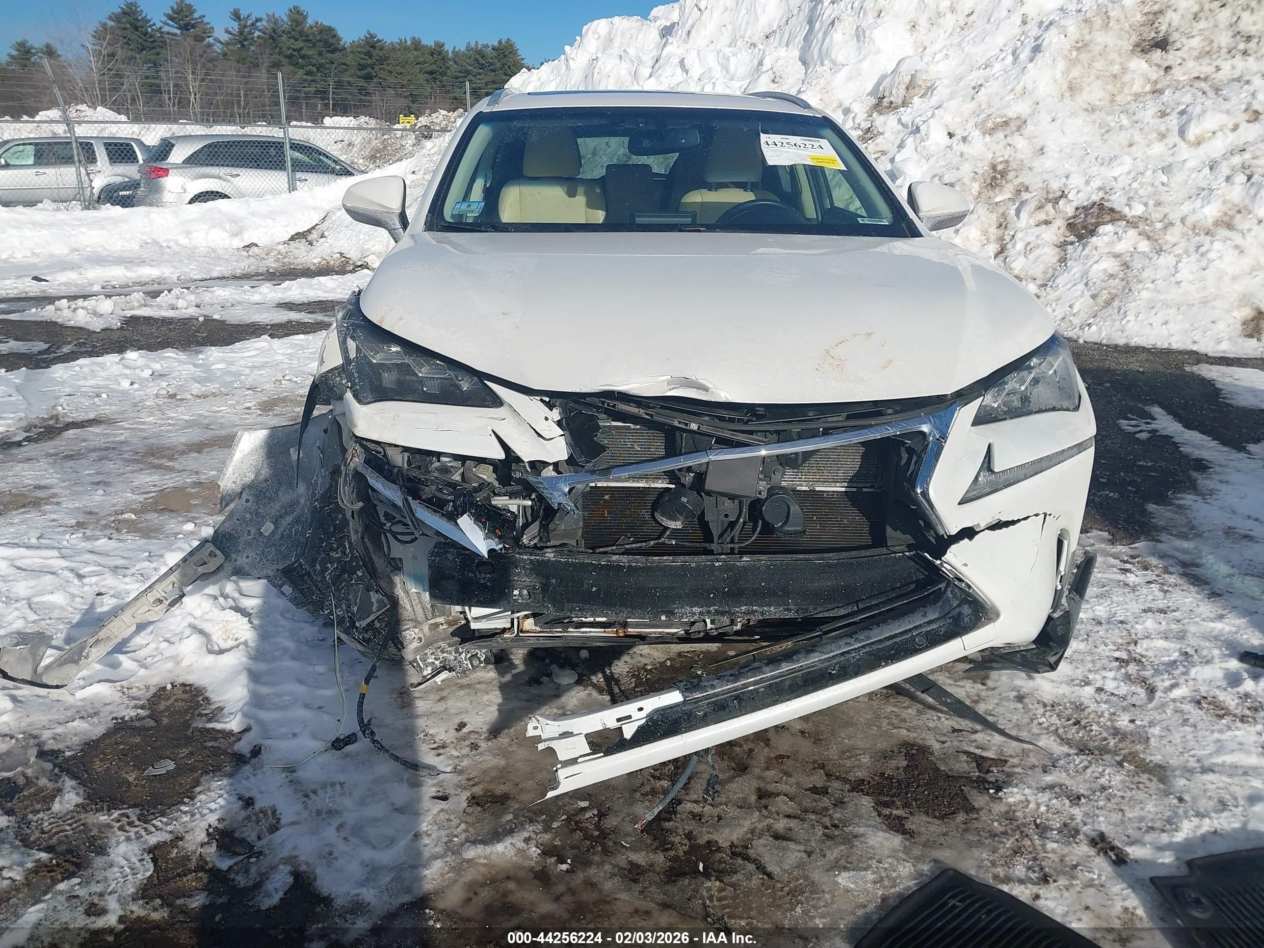 2015 Lexus Nx 300h   White vin: JTJBJRBZ2F2025837