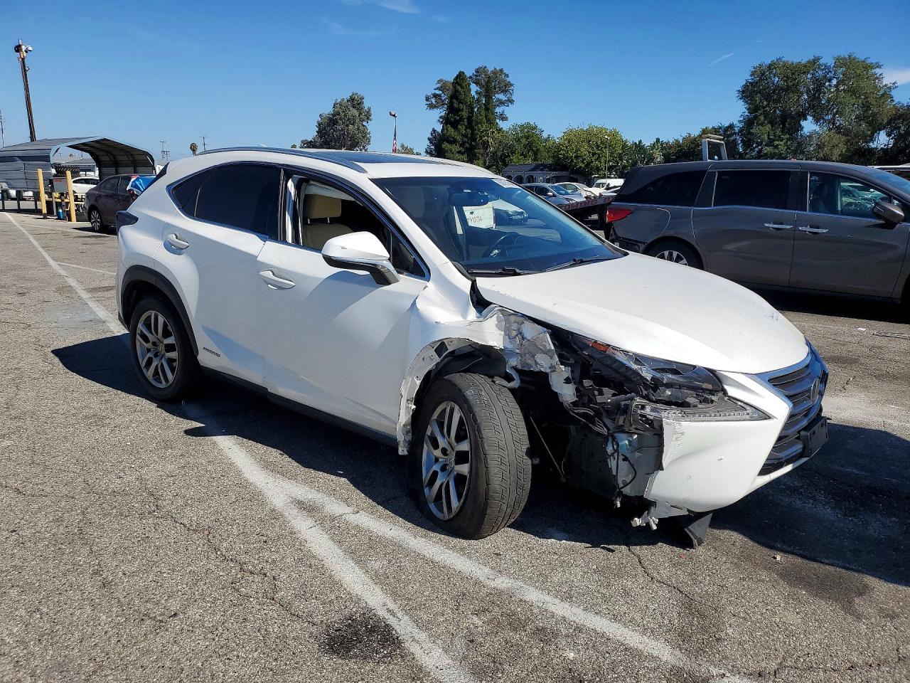 2016 Lexus Nx 300h Белый vin: JTJBJRBZ2G2031459