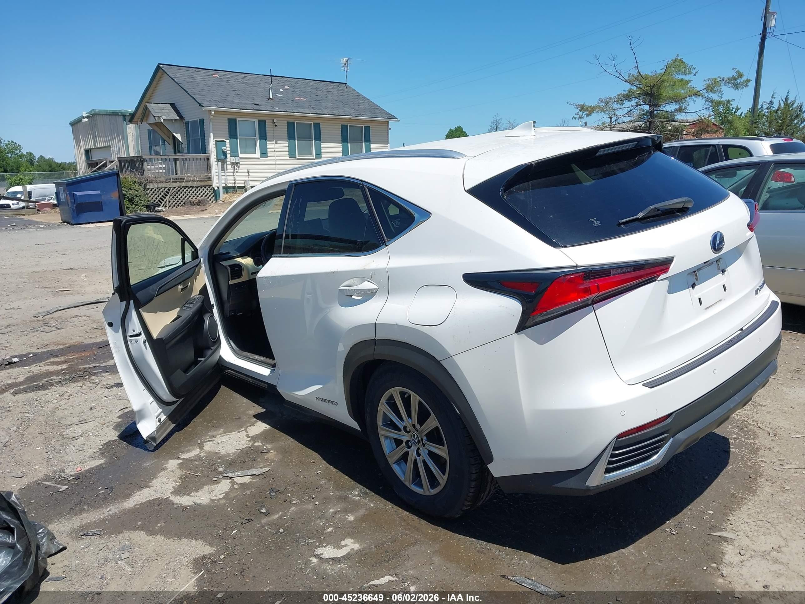 2018 Lexus Nx 300h White vin: JTJBJRBZ3J2090687