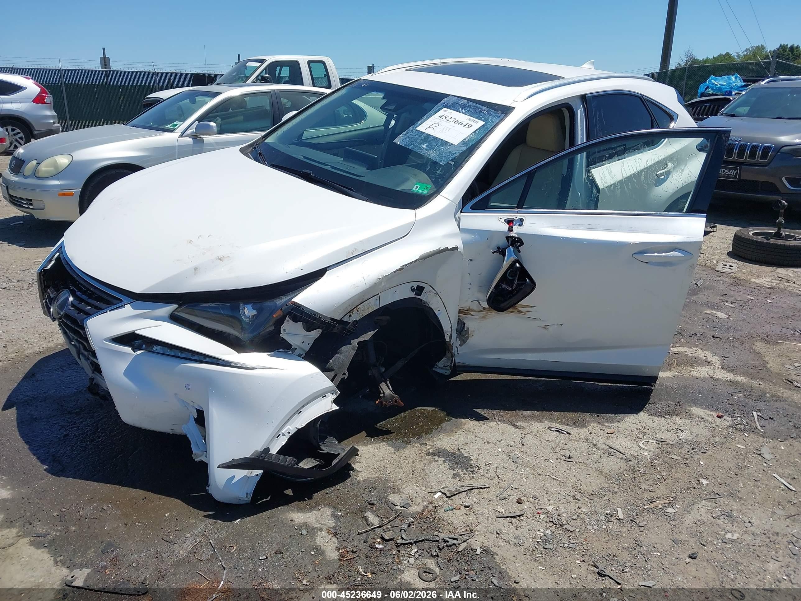 2018 Lexus Nx 300h White vin: JTJBJRBZ3J2090687
