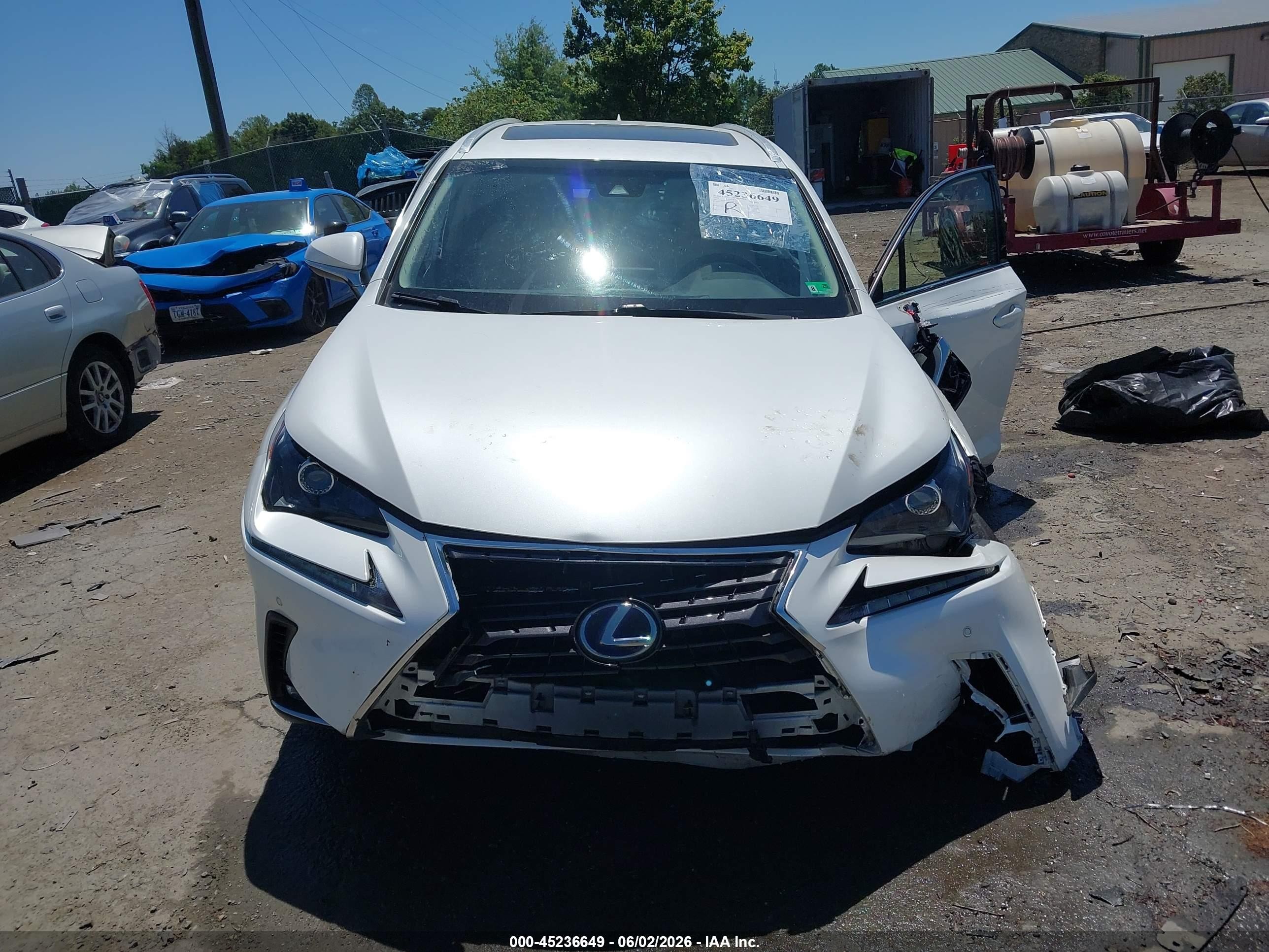2018 Lexus Nx 300h White vin: JTJBJRBZ3J2090687