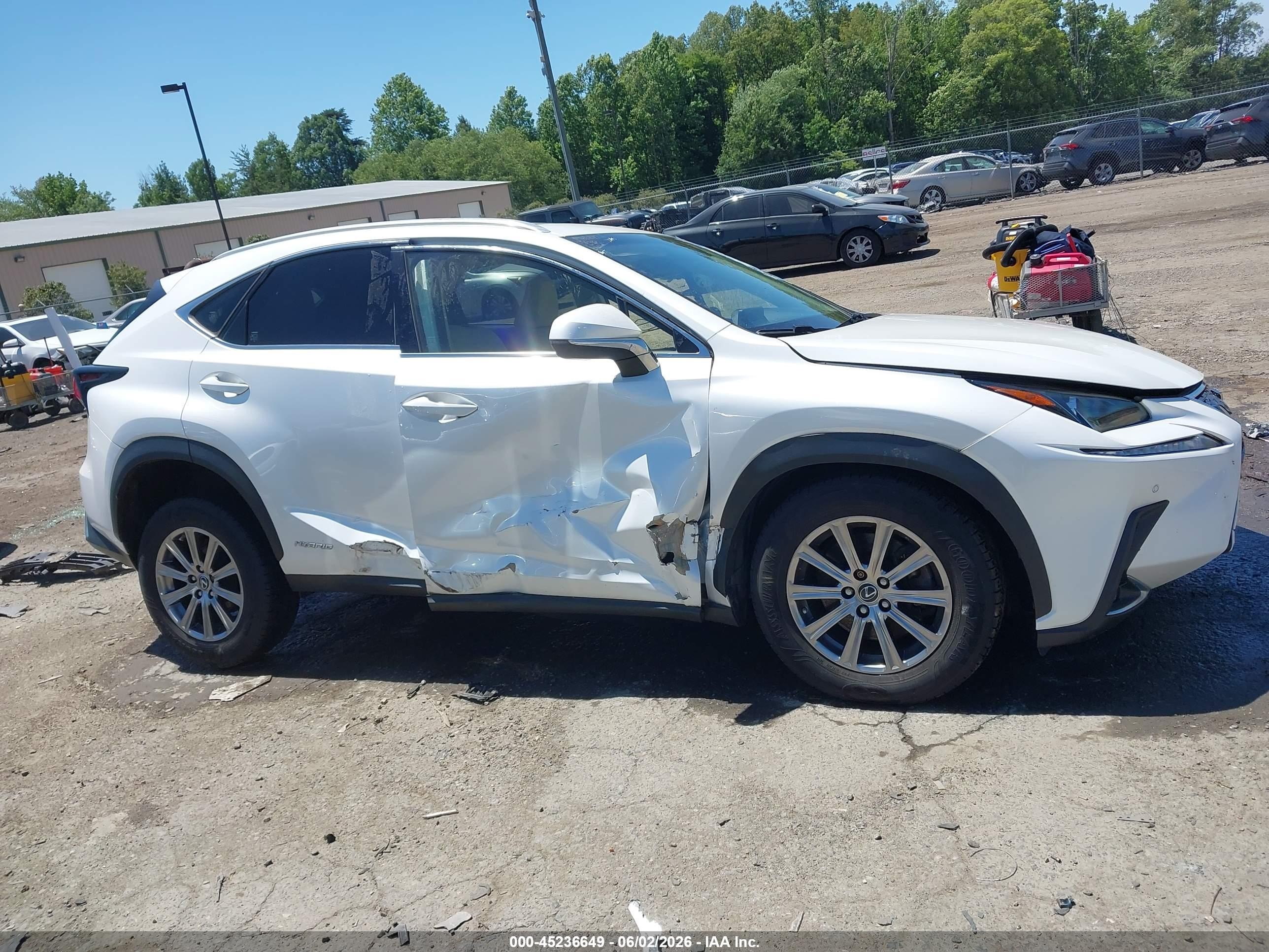 2018 Lexus Nx 300h White vin: JTJBJRBZ3J2090687