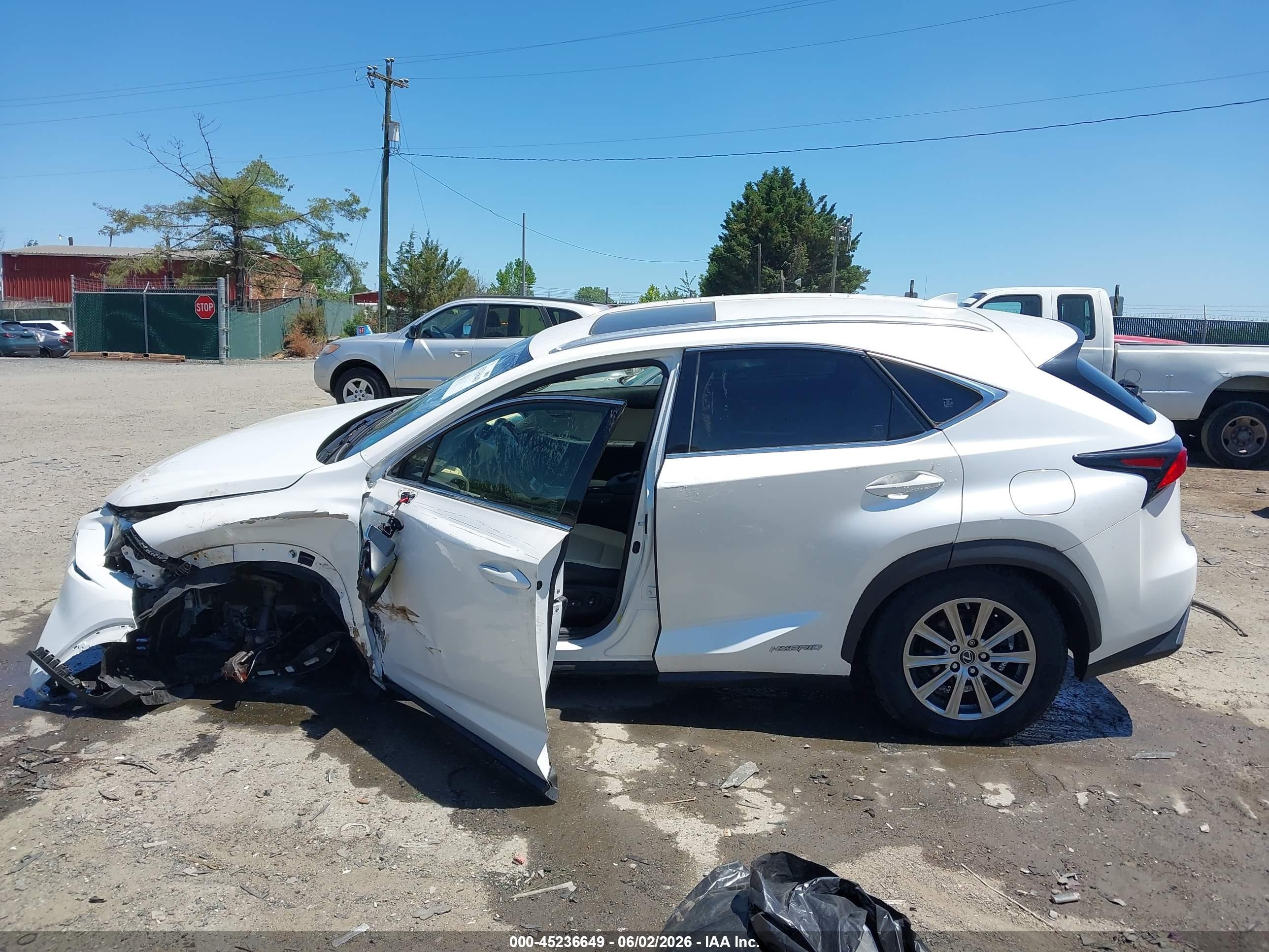 2018 Lexus Nx 300h White vin: JTJBJRBZ3J2090687