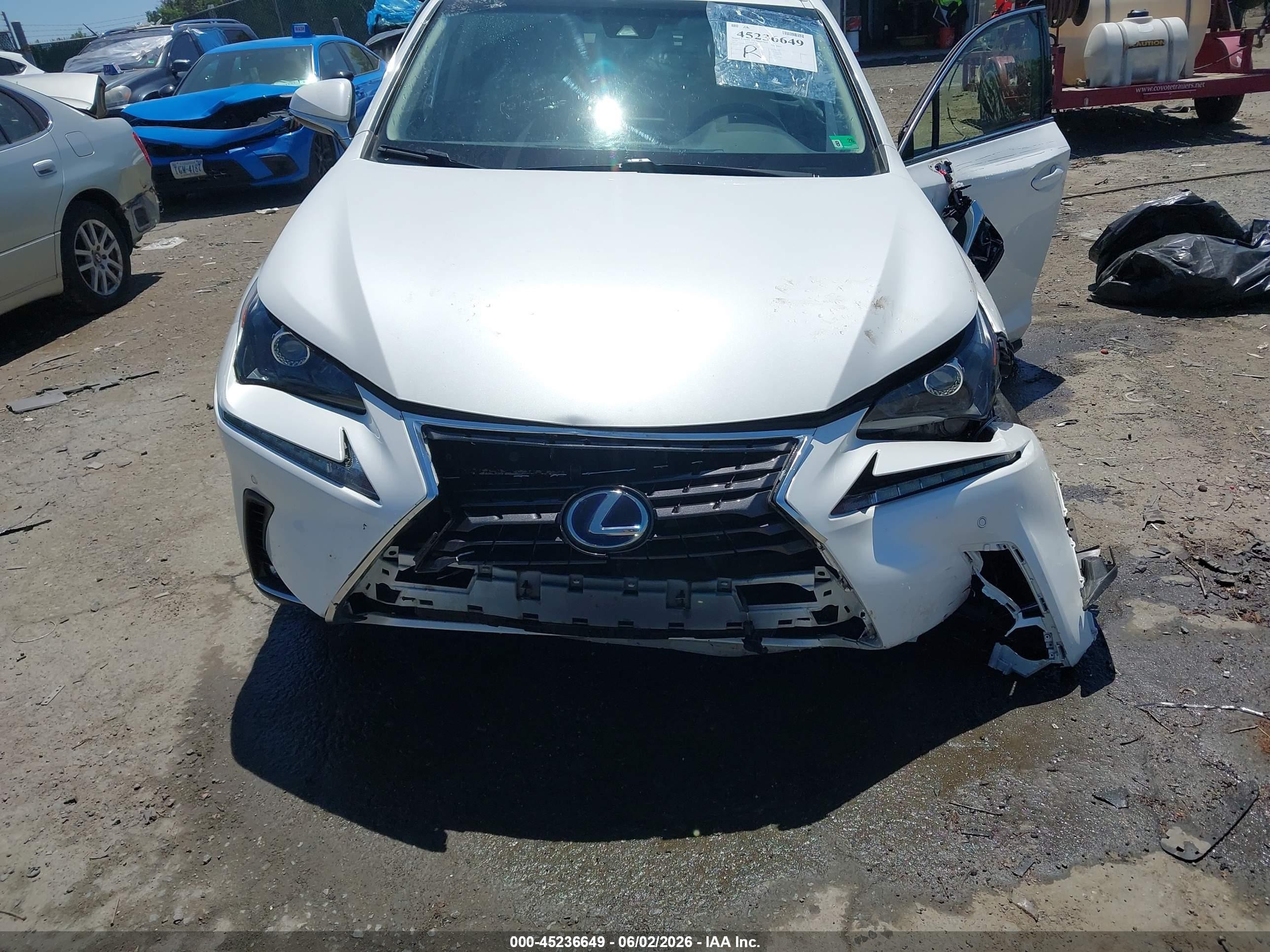 2018 Lexus Nx 300h White vin: JTJBJRBZ3J2090687