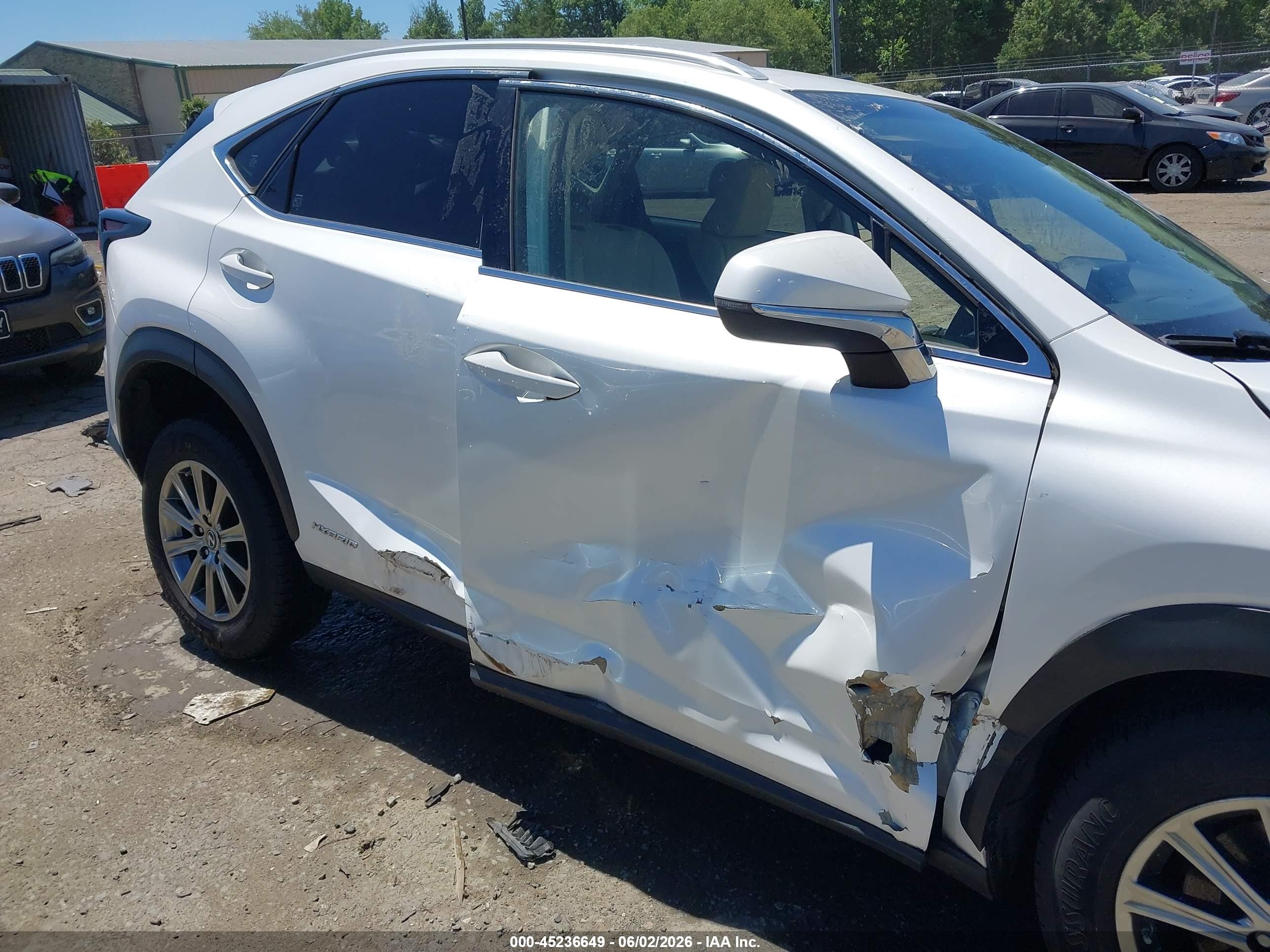 2018 Lexus Nx 300h White vin: JTJBJRBZ3J2090687