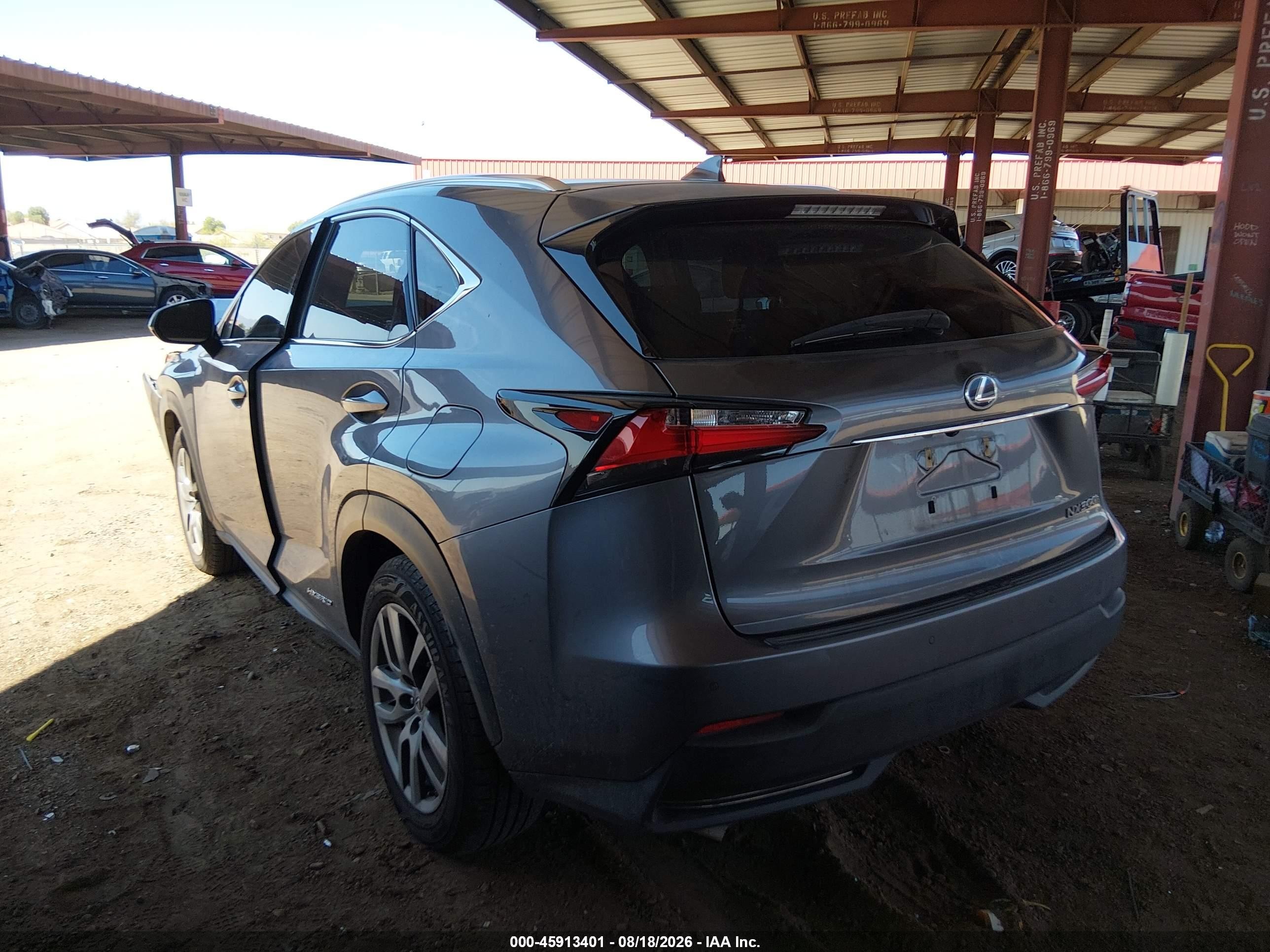 2015 Lexus Nx 300h Gray vin: JTJBJRBZ5F2022088