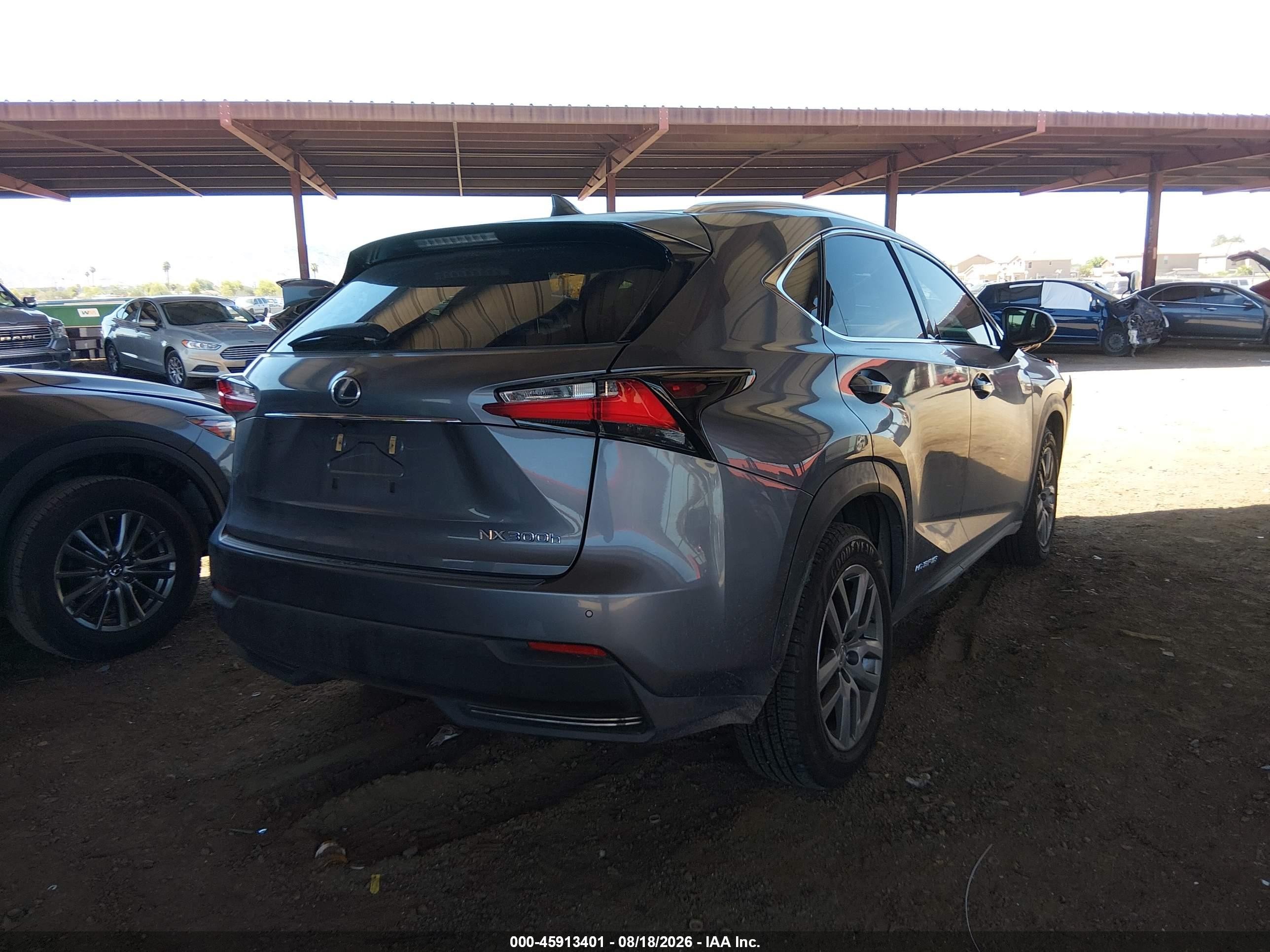 2015 Lexus Nx 300h Gray vin: JTJBJRBZ5F2022088