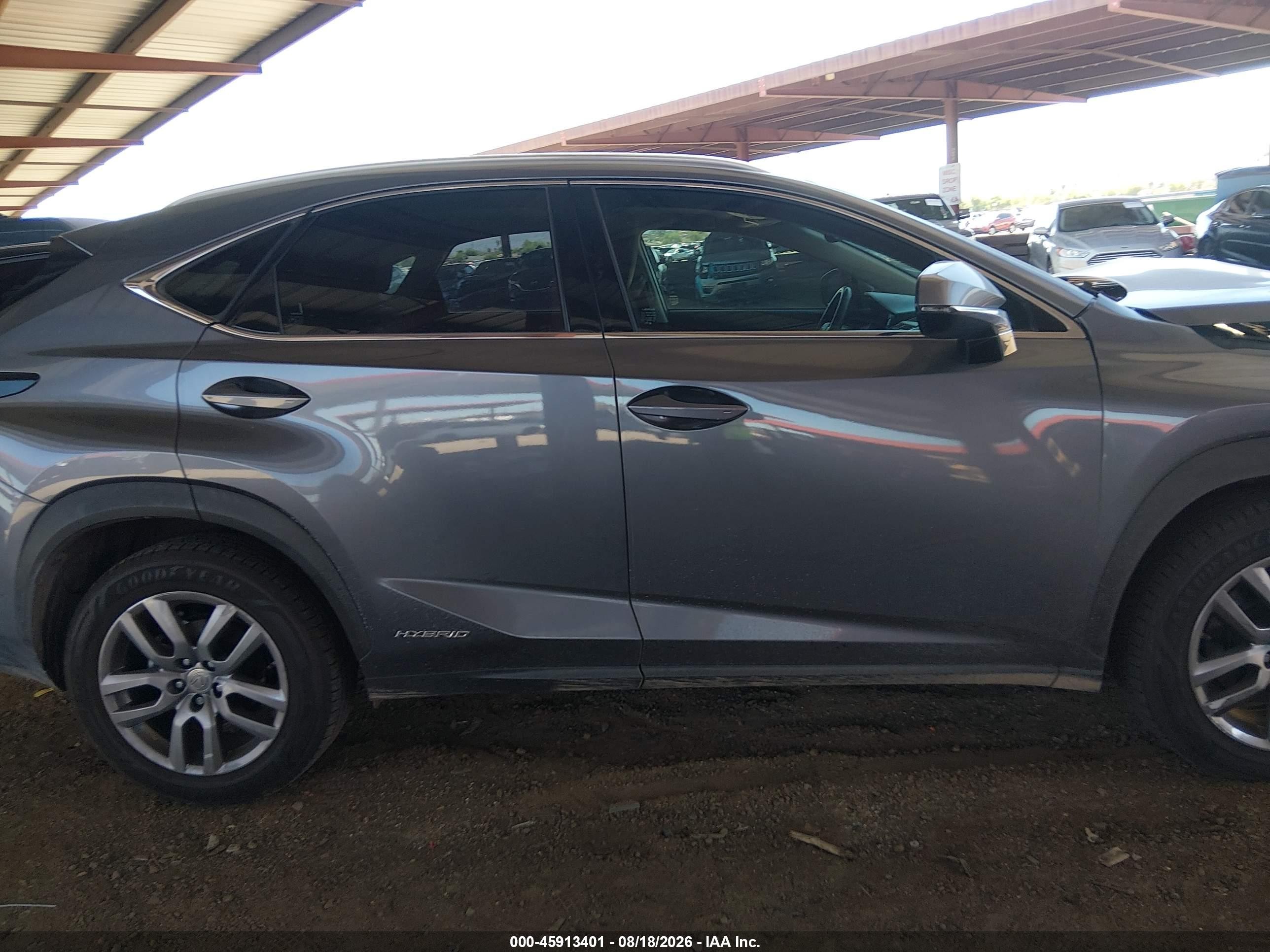 2015 Lexus Nx 300h Gray vin: JTJBJRBZ5F2022088