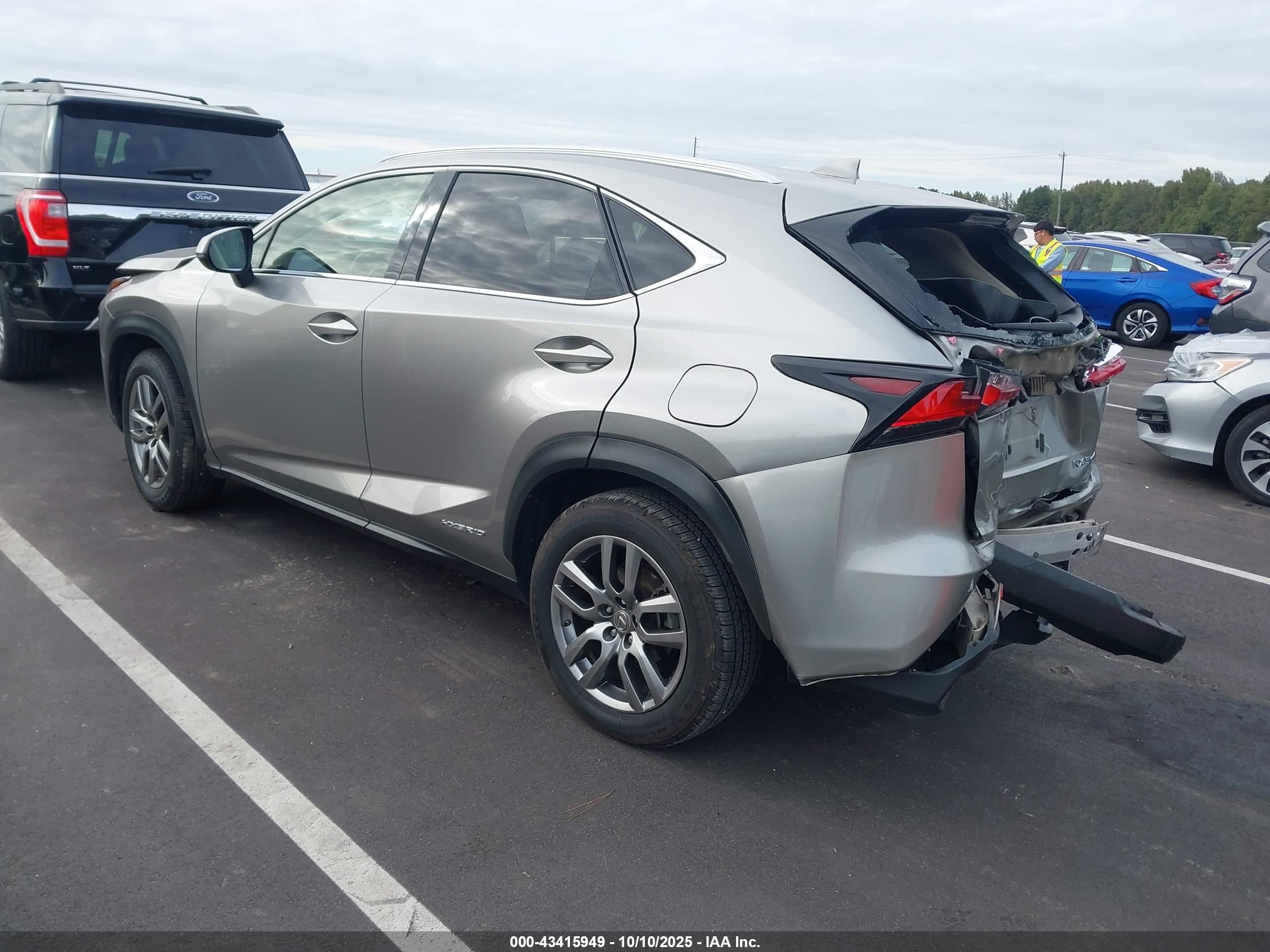 2015 Lexus Nx 300h   Gray vin: JTJBJRBZ6F2009706