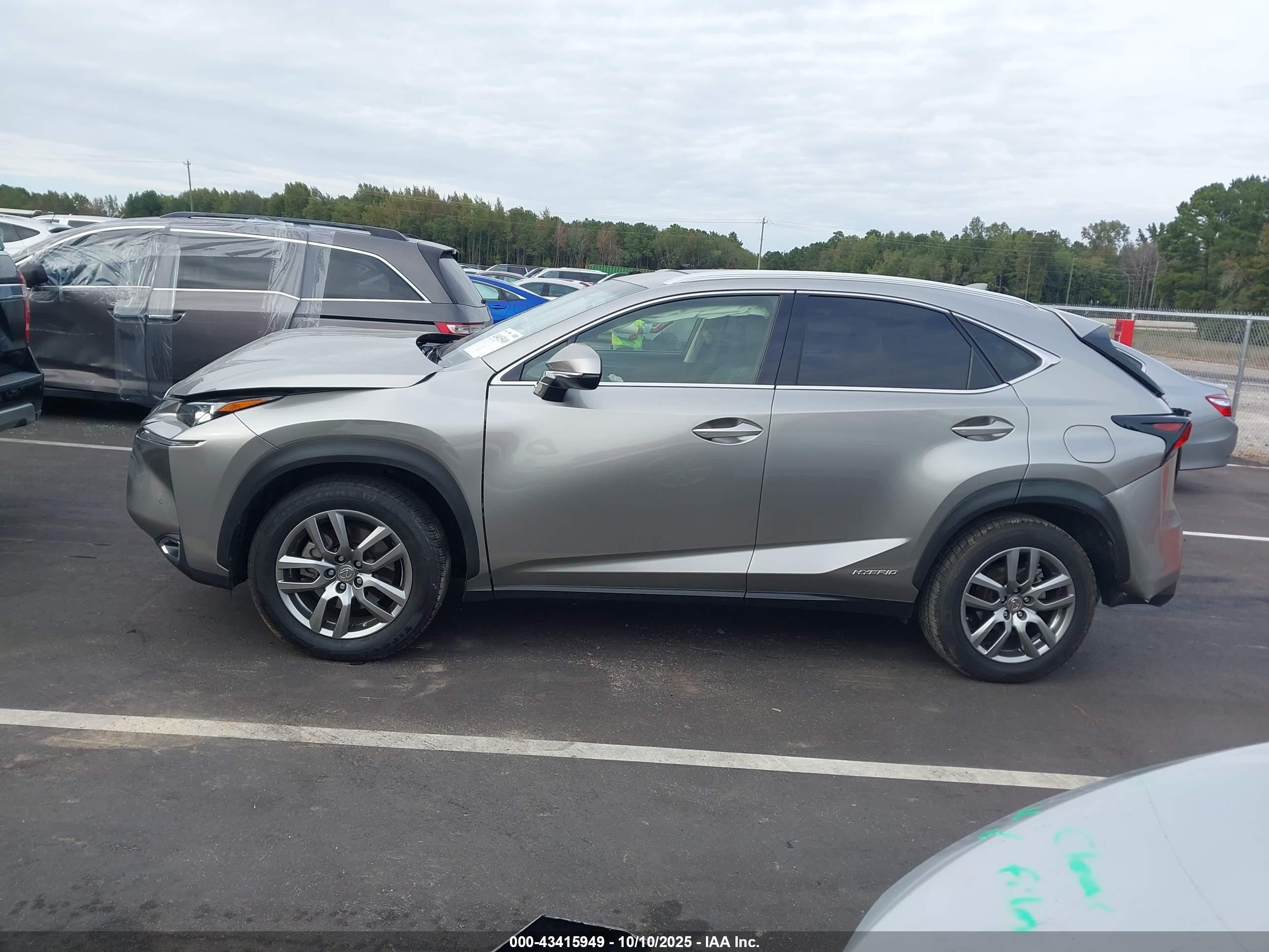 2015 Lexus Nx 300h   Gray vin: JTJBJRBZ6F2009706