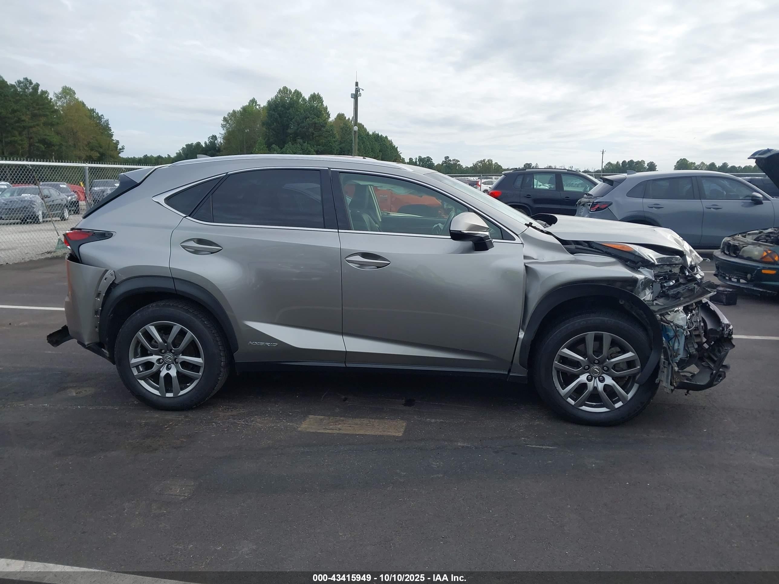 2015 Lexus Nx 300h   Gray vin: JTJBJRBZ6F2009706
