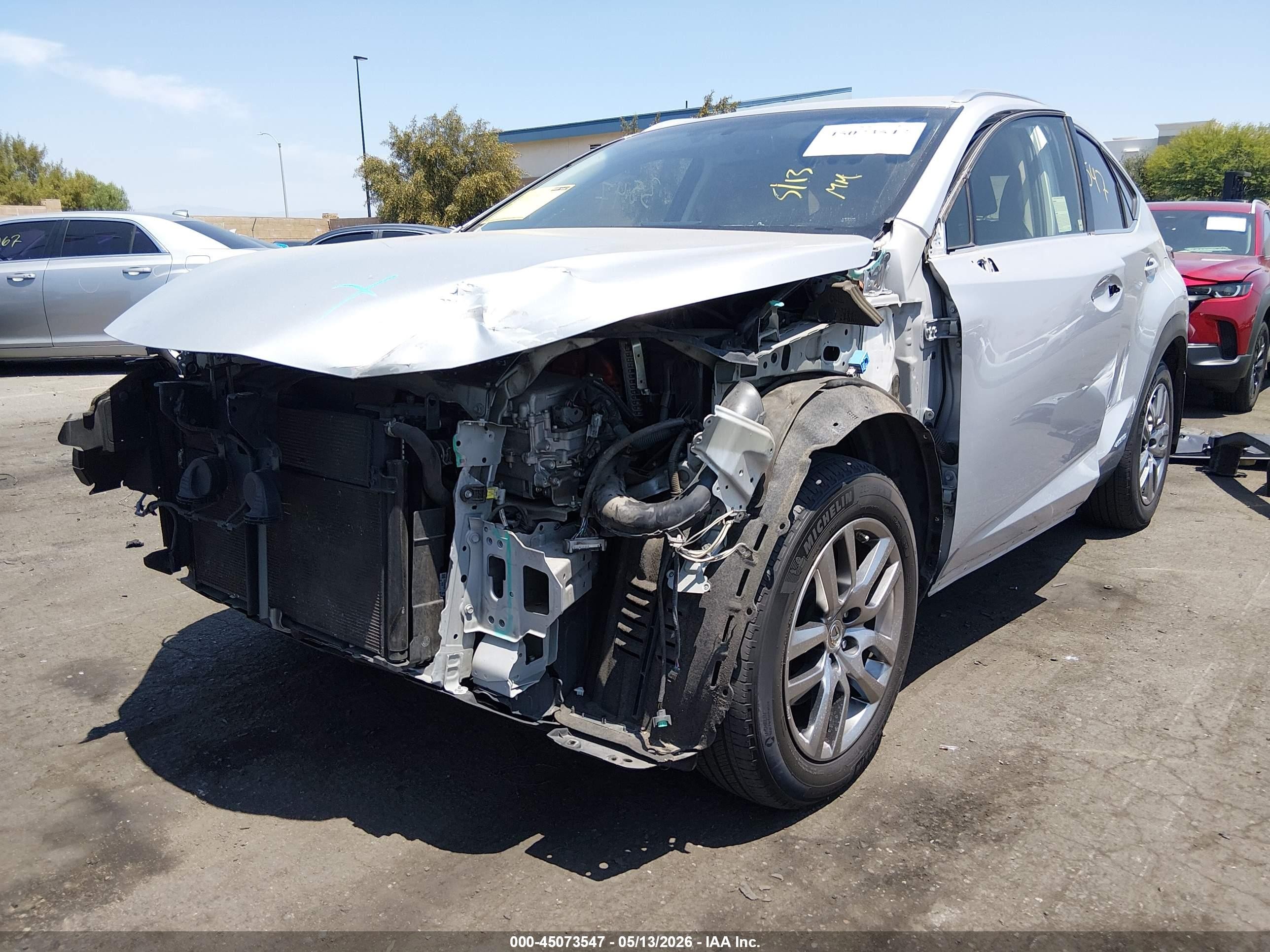 2015 Lexus Nx 300h   Silver vin: JTJBJRBZ6F2027011