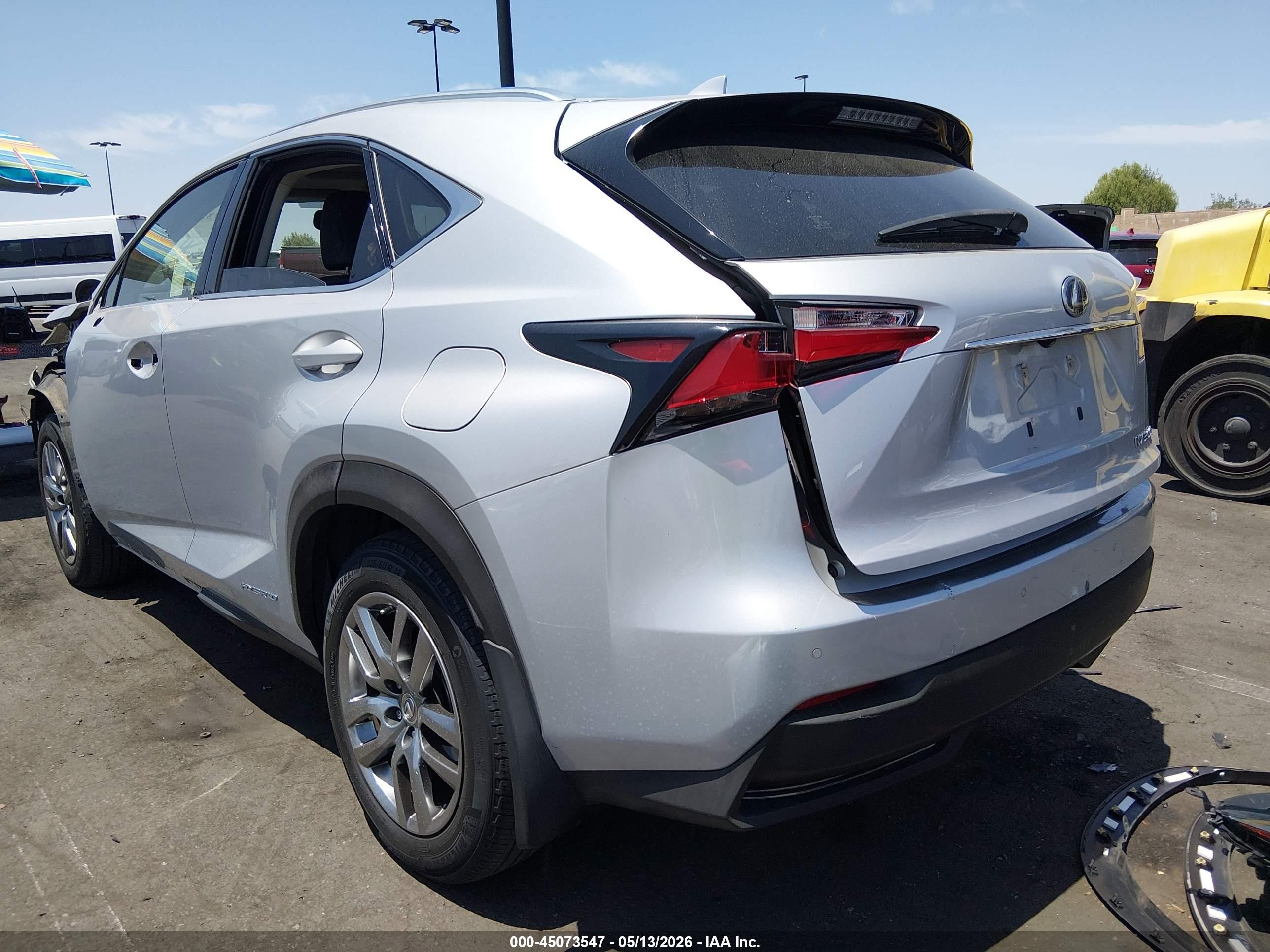 2015 Lexus Nx 300h   Silver vin: JTJBJRBZ6F2027011
