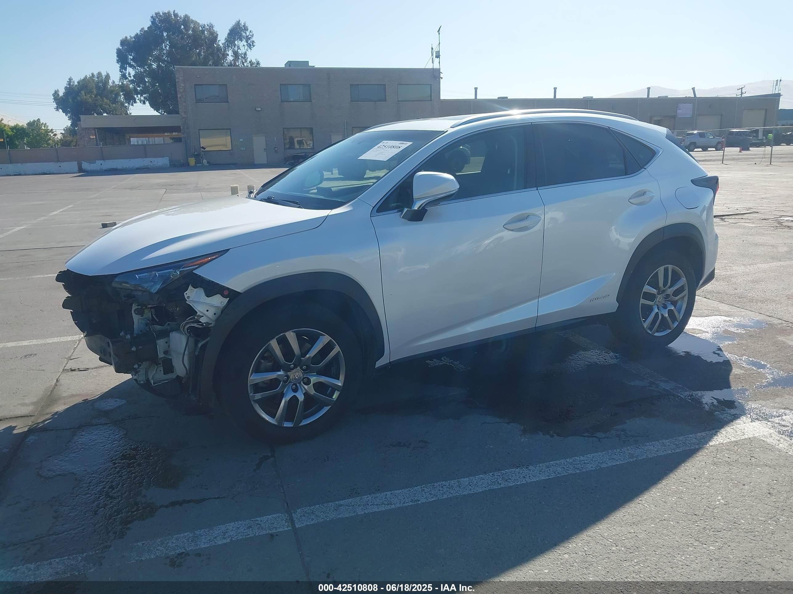 2015 Lexus Nx 300h   White vin: JTJBJRBZ6F2028997