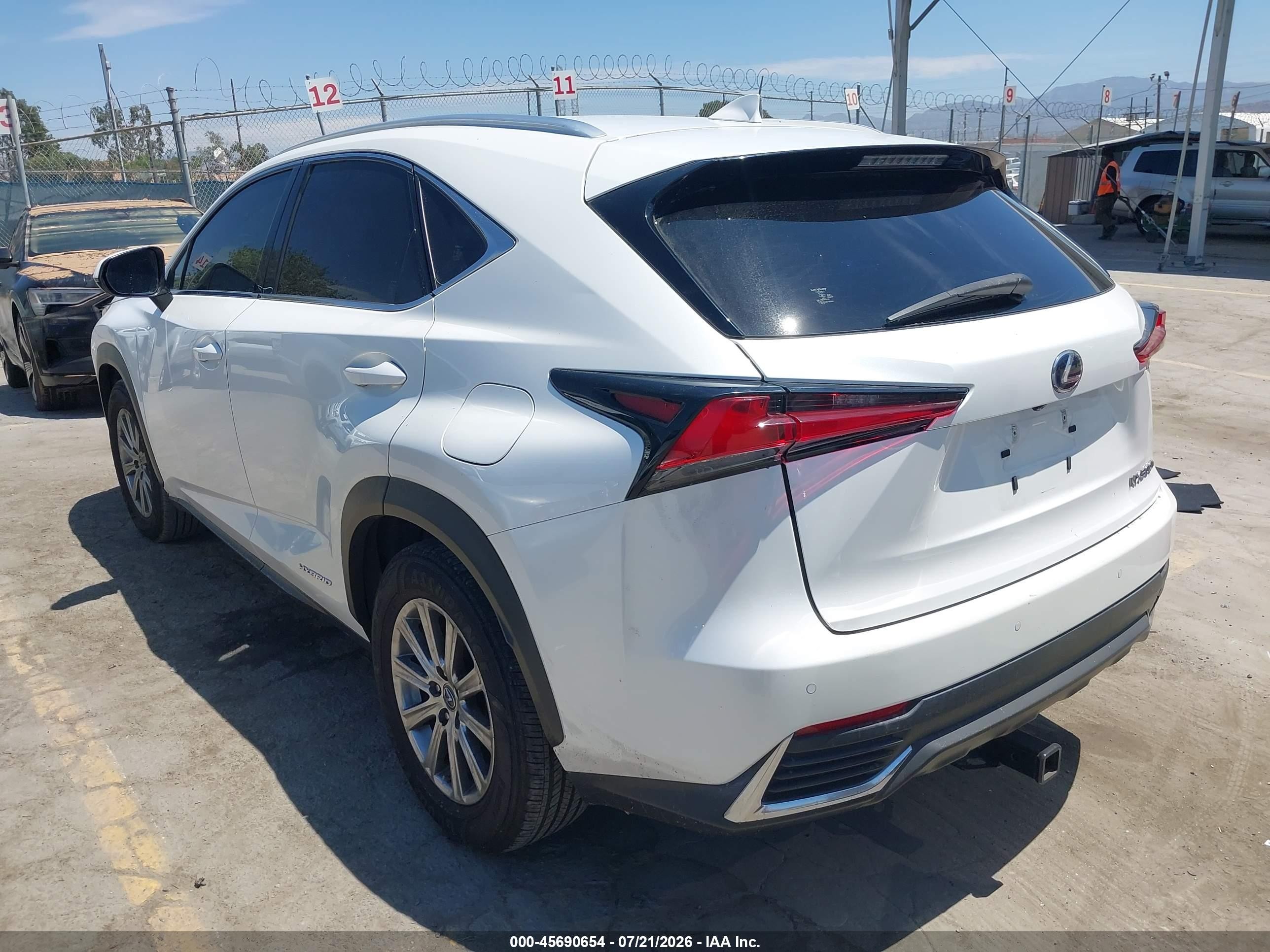 2019 Lexus Nx 300h   White vin: JTJBJRBZ6K2116457