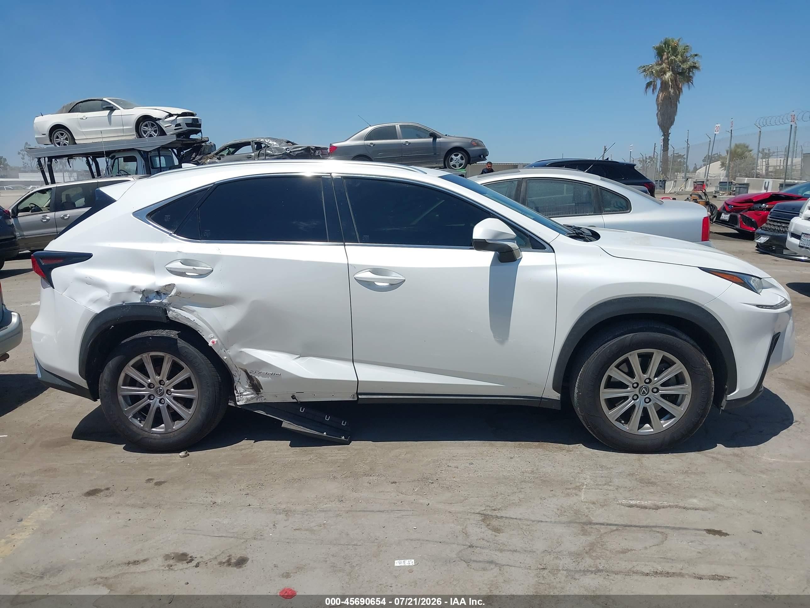 2019 Lexus Nx 300h   White vin: JTJBJRBZ6K2116457