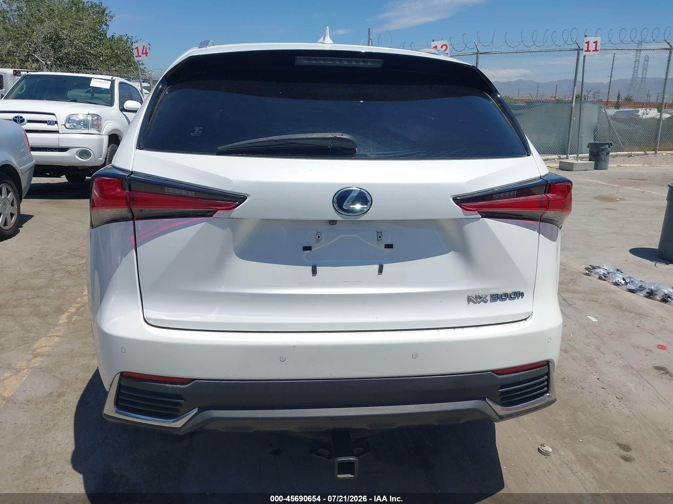2019 Lexus Nx 300h   White vin: JTJBJRBZ6K2116457