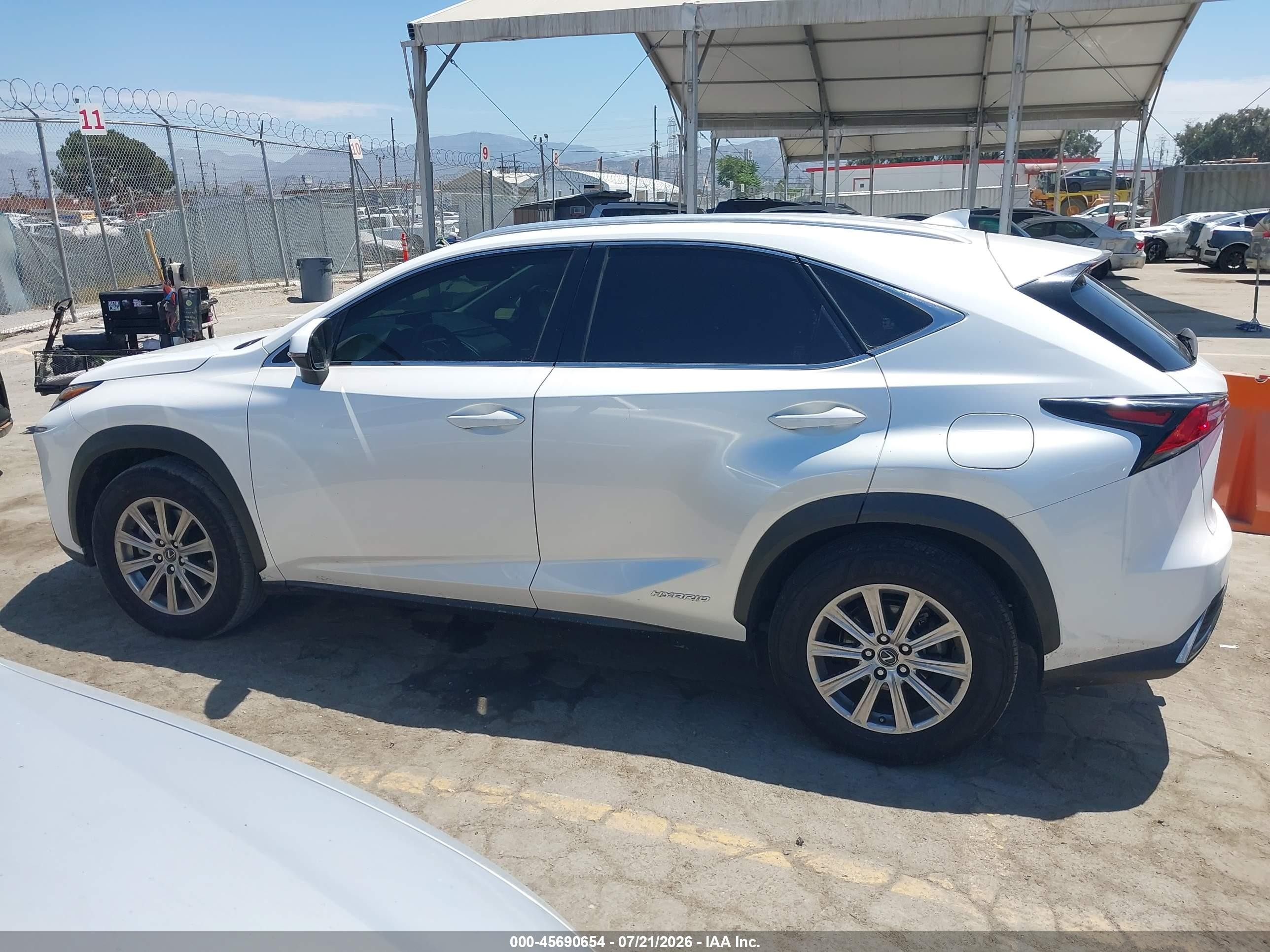 2019 Lexus Nx 300h   White vin: JTJBJRBZ6K2116457
