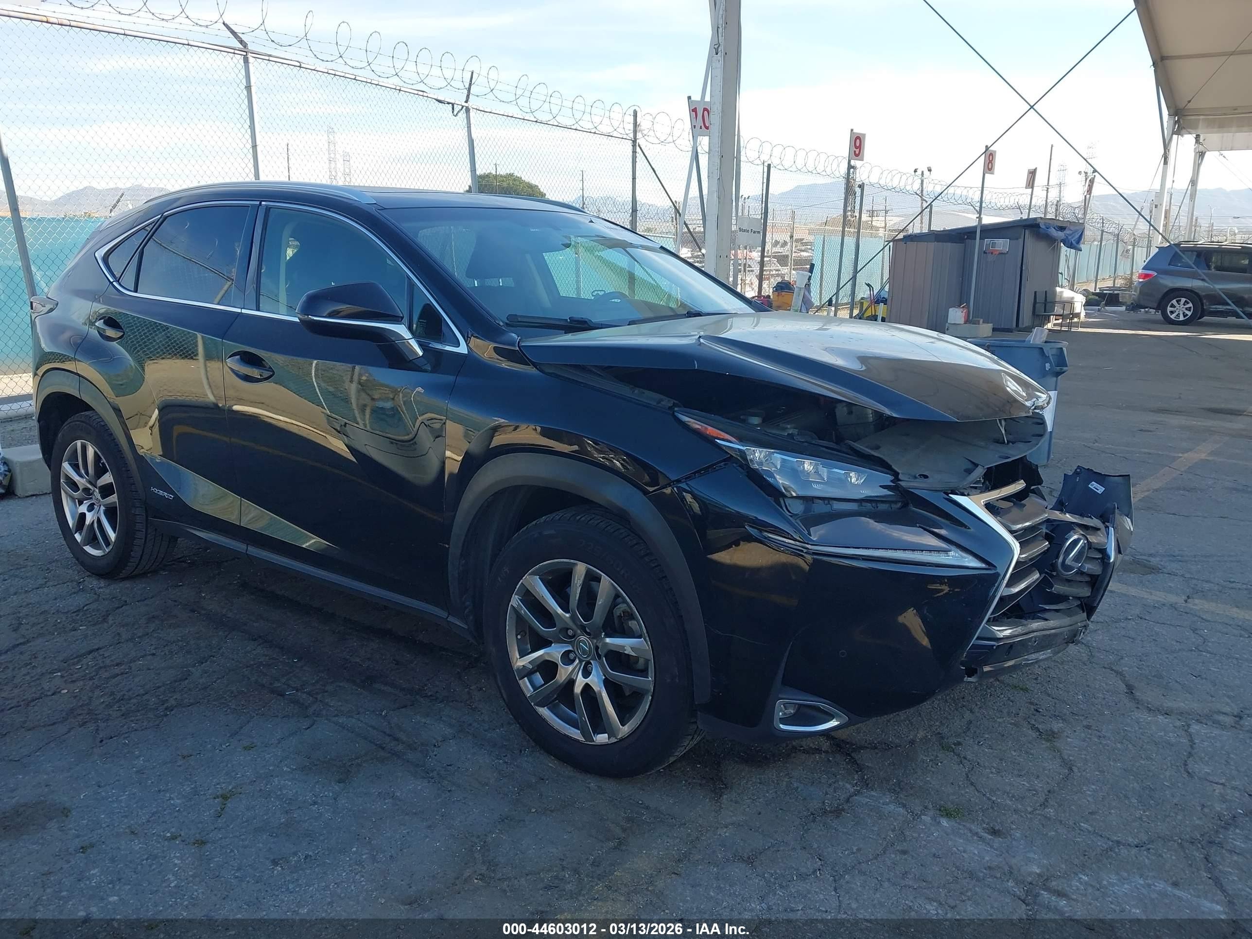 2015 Lexus Nx 300h   Black vin: JTJBJRBZ8F2029780