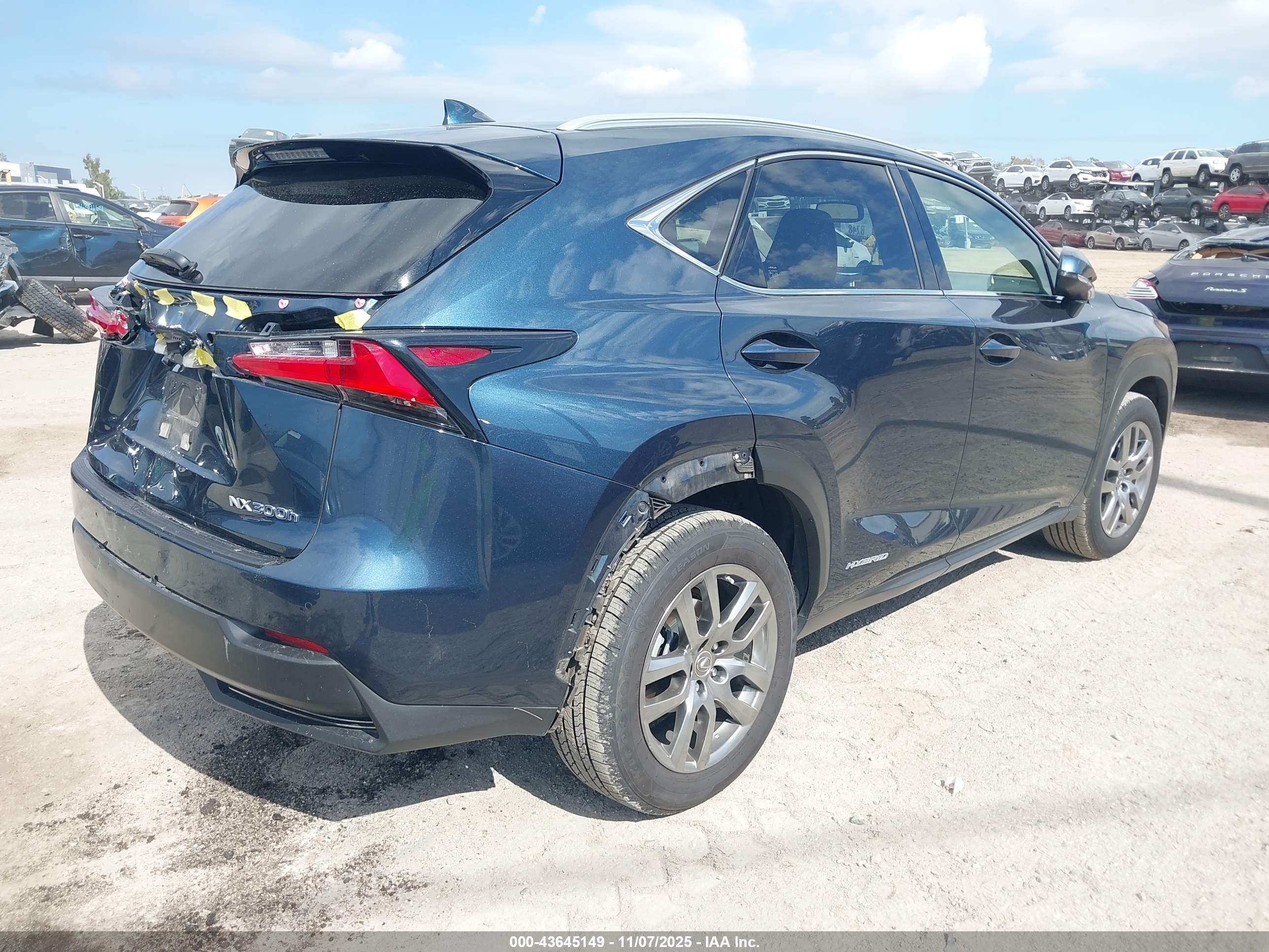2015 Lexus Nx 300h   Blue vin: JTJBJRBZXF2013208