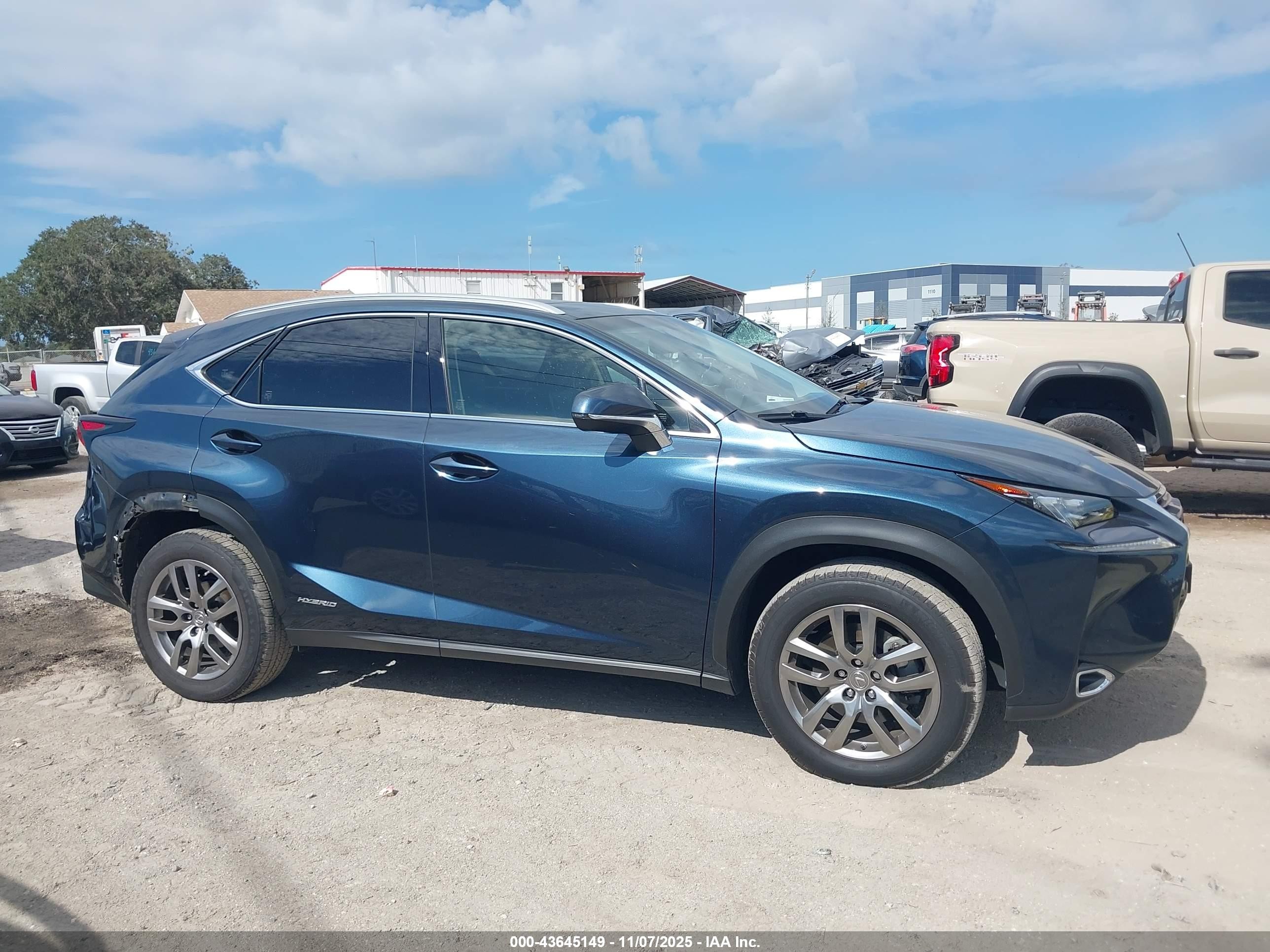 2015 Lexus Nx 300h   Blue vin: JTJBJRBZXF2013208