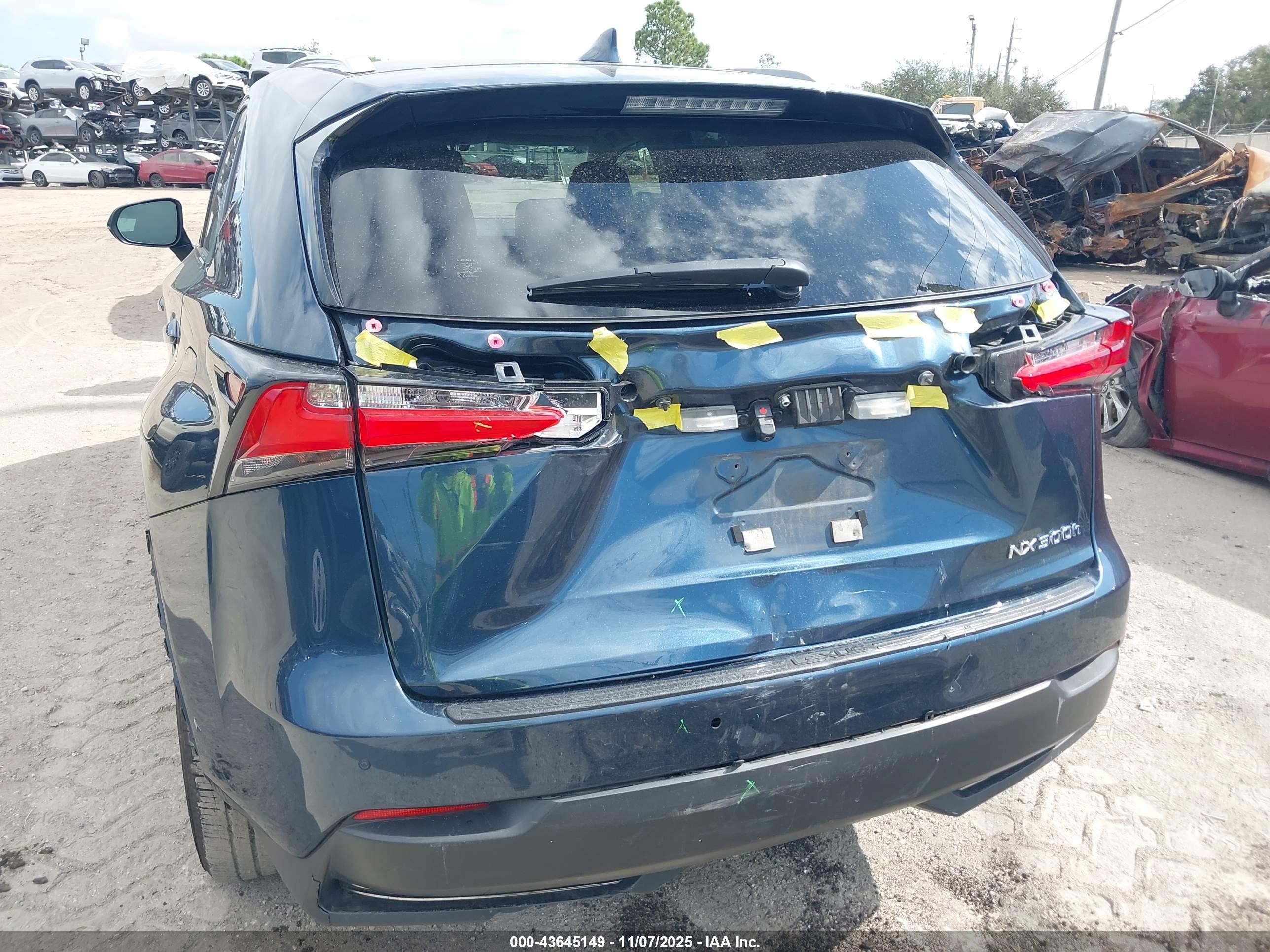 2015 Lexus Nx 300h   Blue vin: JTJBJRBZXF2013208