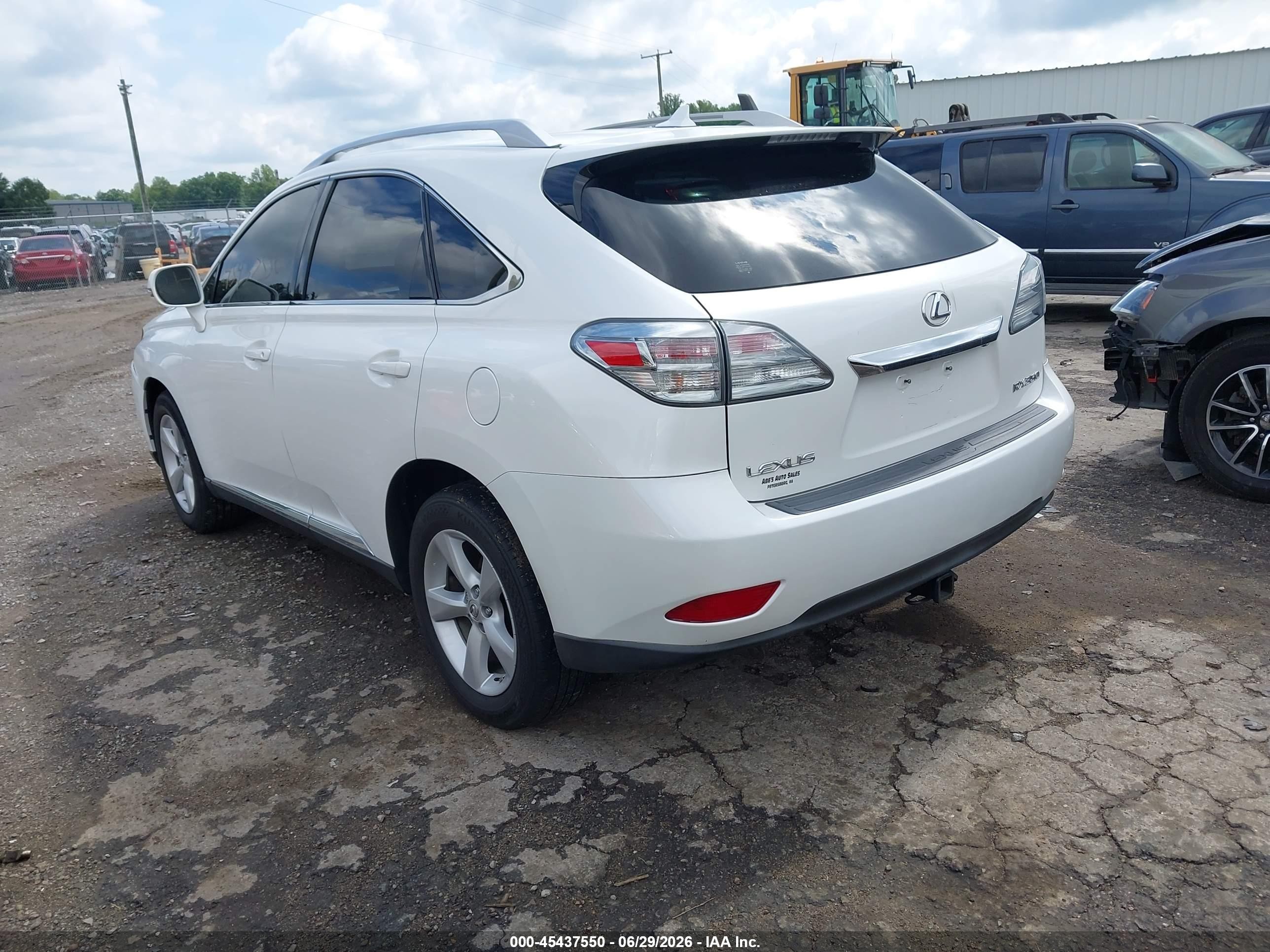 2010 Lexus Rx 350   White vin: JTJBK1BA0A2403509