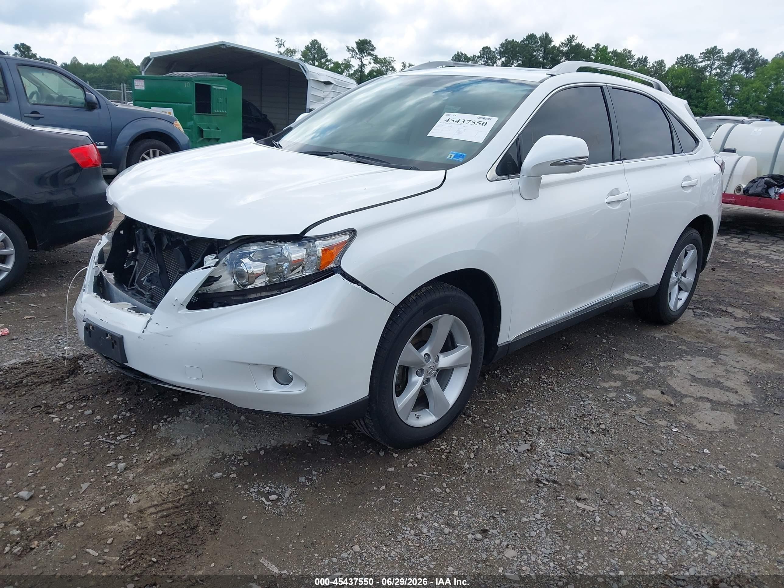 2010 Lexus Rx 350   White vin: JTJBK1BA0A2403509