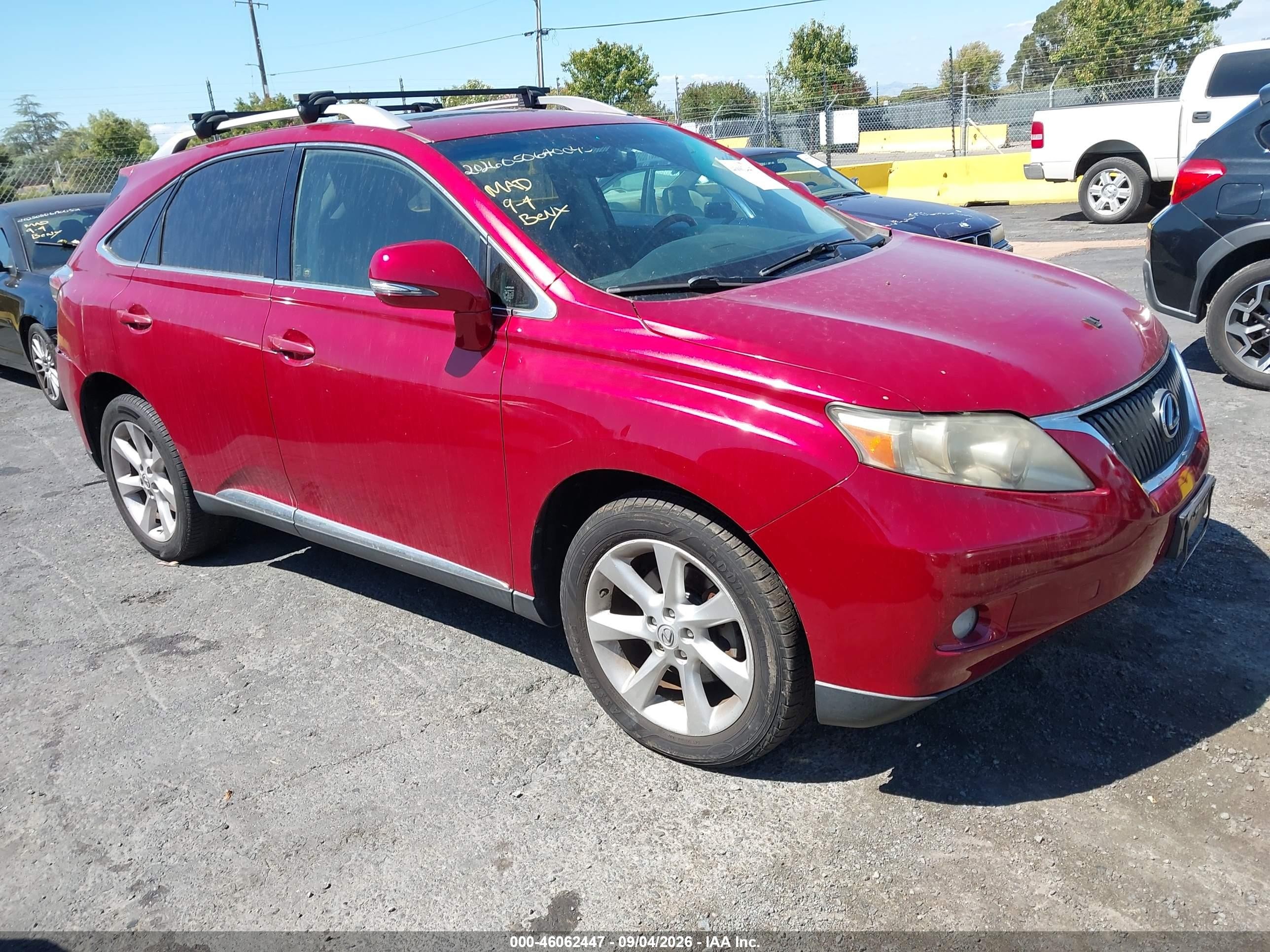 2010 Lexus Rx 350   Maroon vin: JTJBK1BA0A2410847