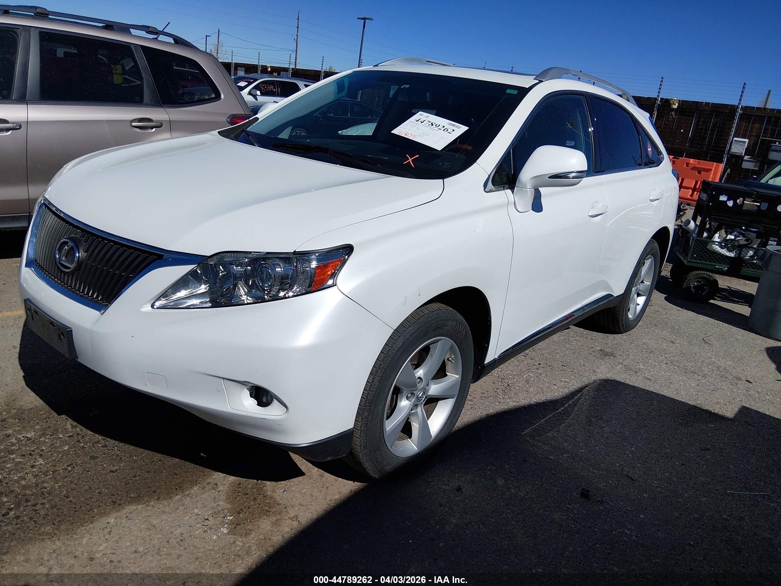 2012 Lexus Rx 350   White vin: JTJBK1BA0C2447352