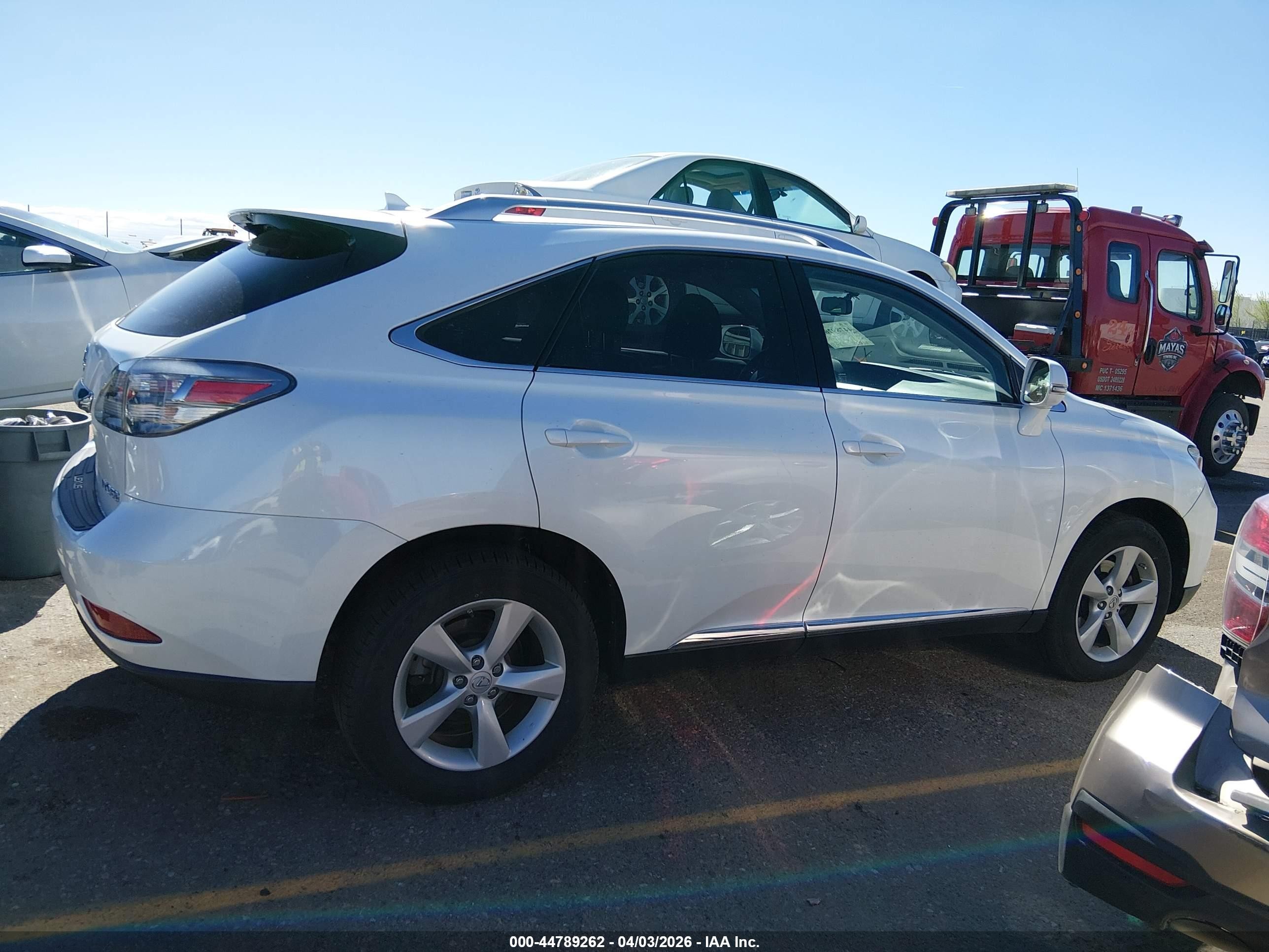 2012 Lexus Rx 350   White vin: JTJBK1BA0C2447352