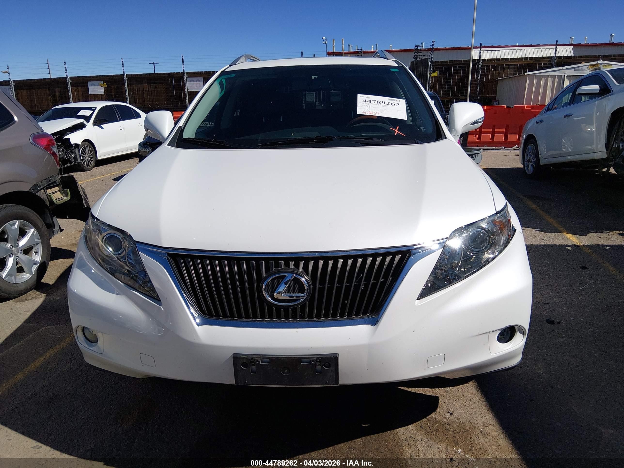 2012 Lexus Rx 350   White vin: JTJBK1BA0C2447352
