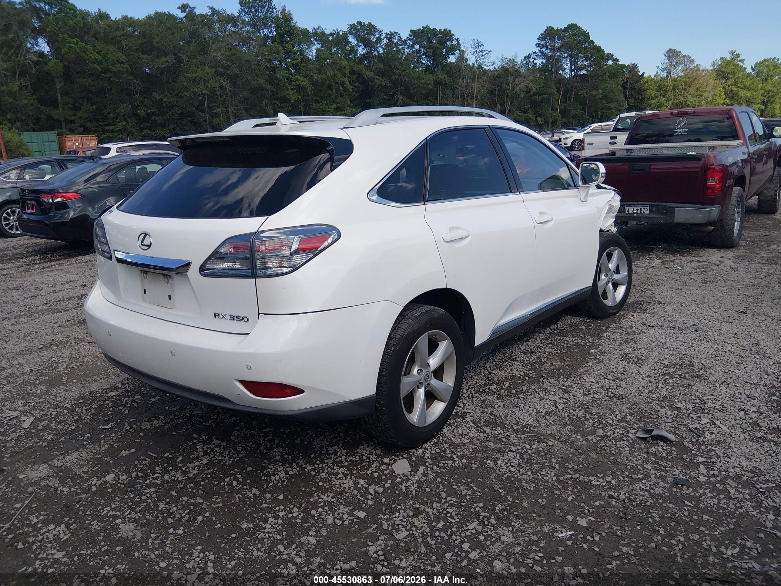 2012 Lexus Rx 350   White vin: JTJBK1BA1C2446579