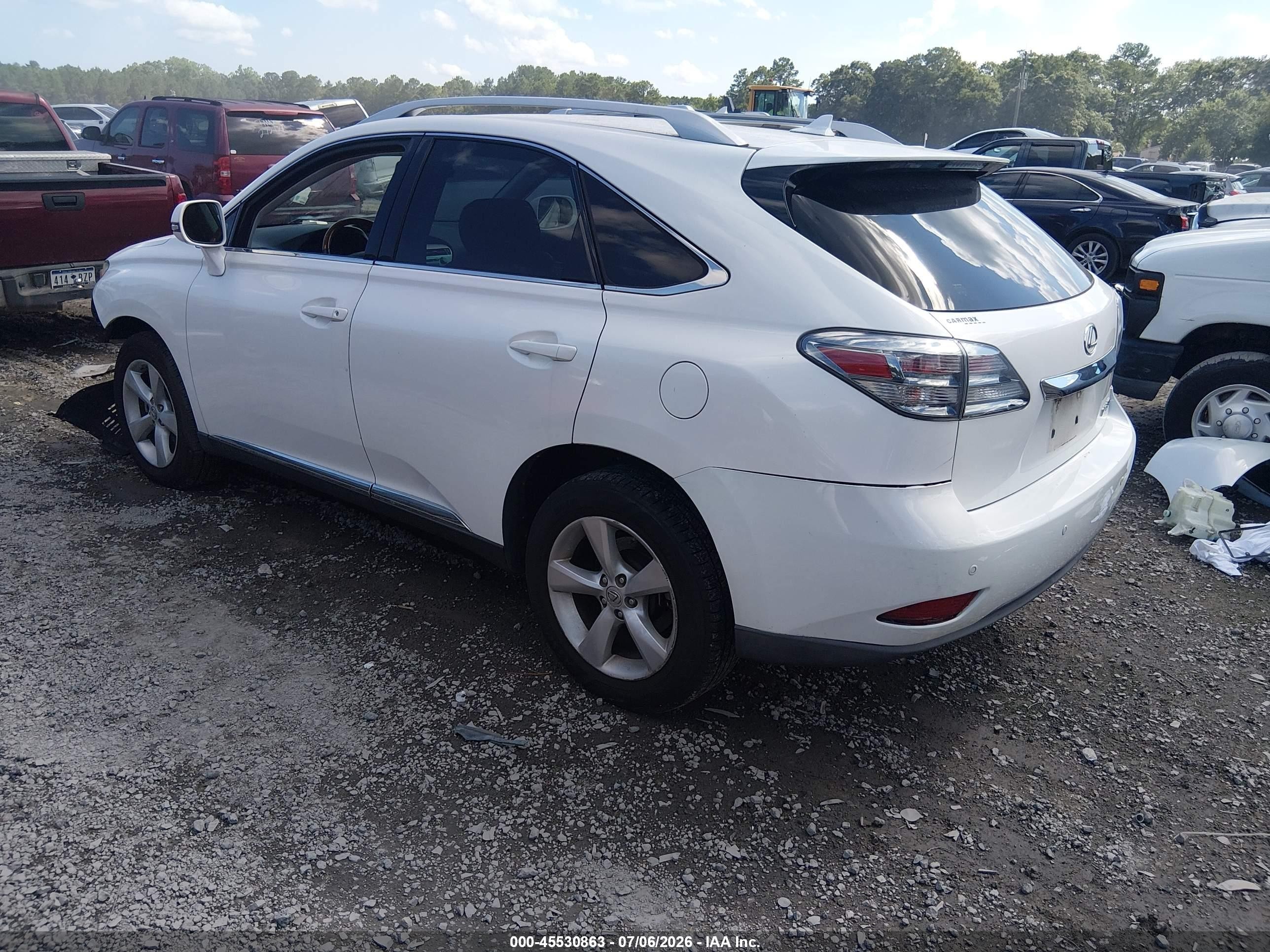 2012 Lexus Rx 350   White vin: JTJBK1BA1C2446579