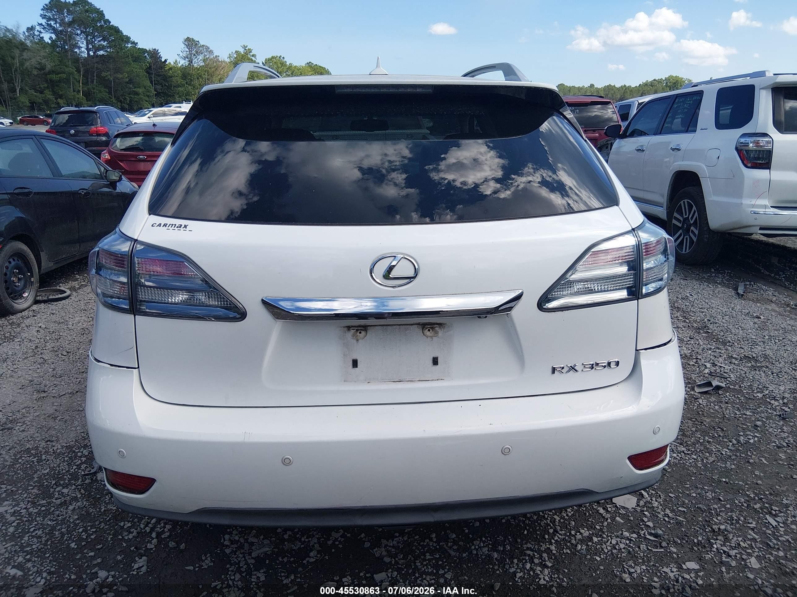 2012 Lexus Rx 350   White vin: JTJBK1BA1C2446579