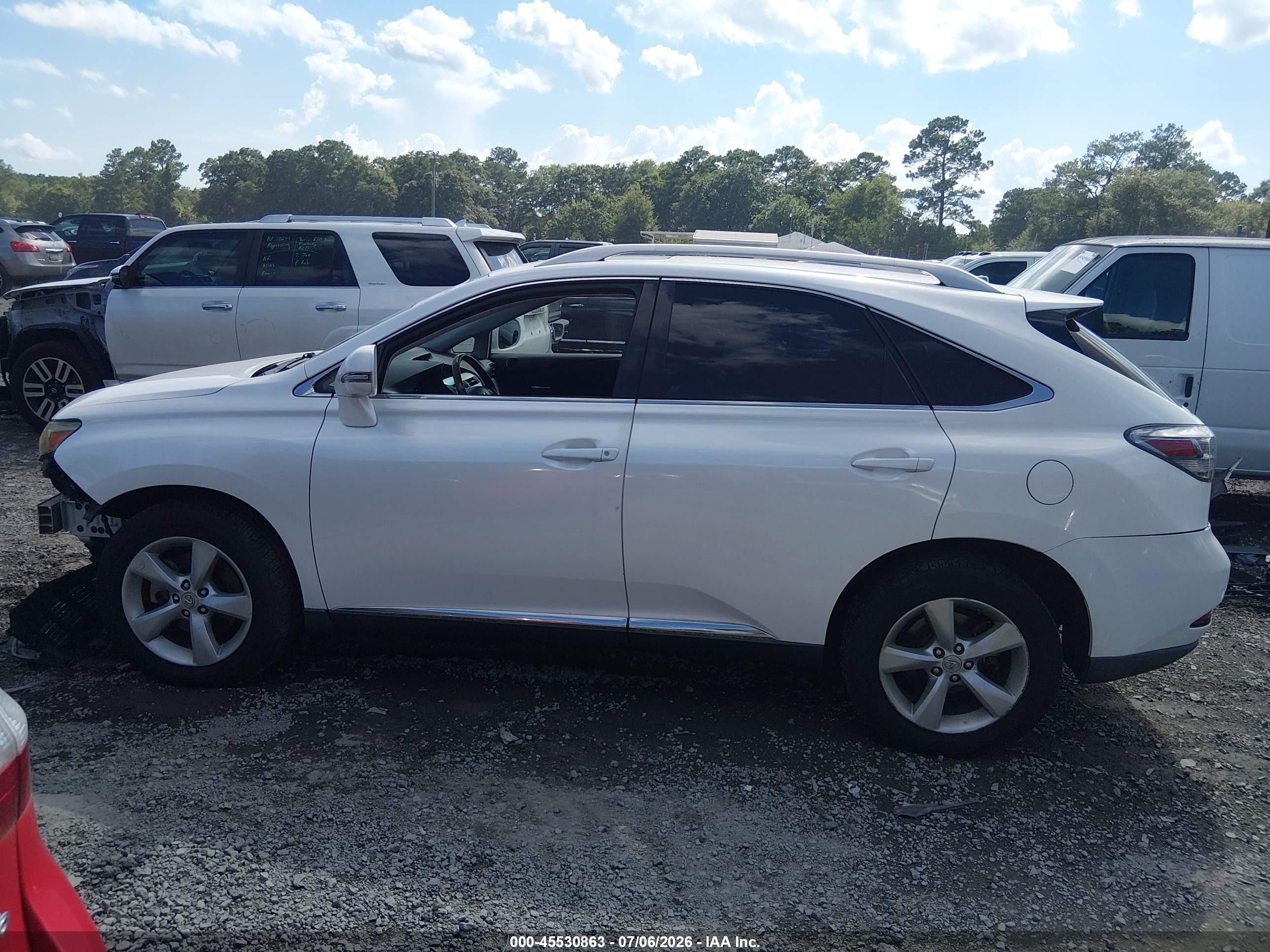 2012 Lexus Rx 350   White vin: JTJBK1BA1C2446579