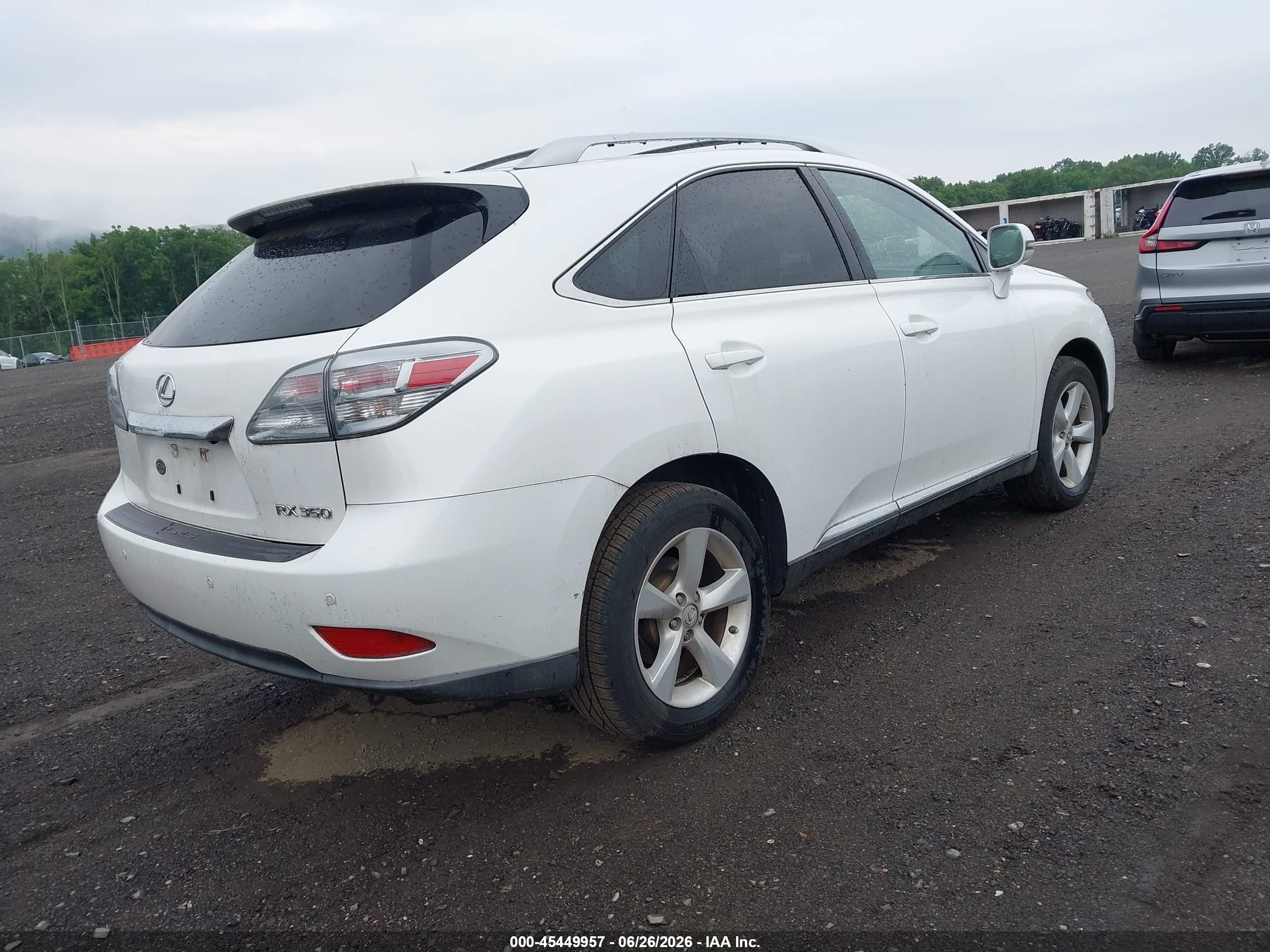 2012 Lexus Rx 350   White vin: JTJBK1BA1C2446839