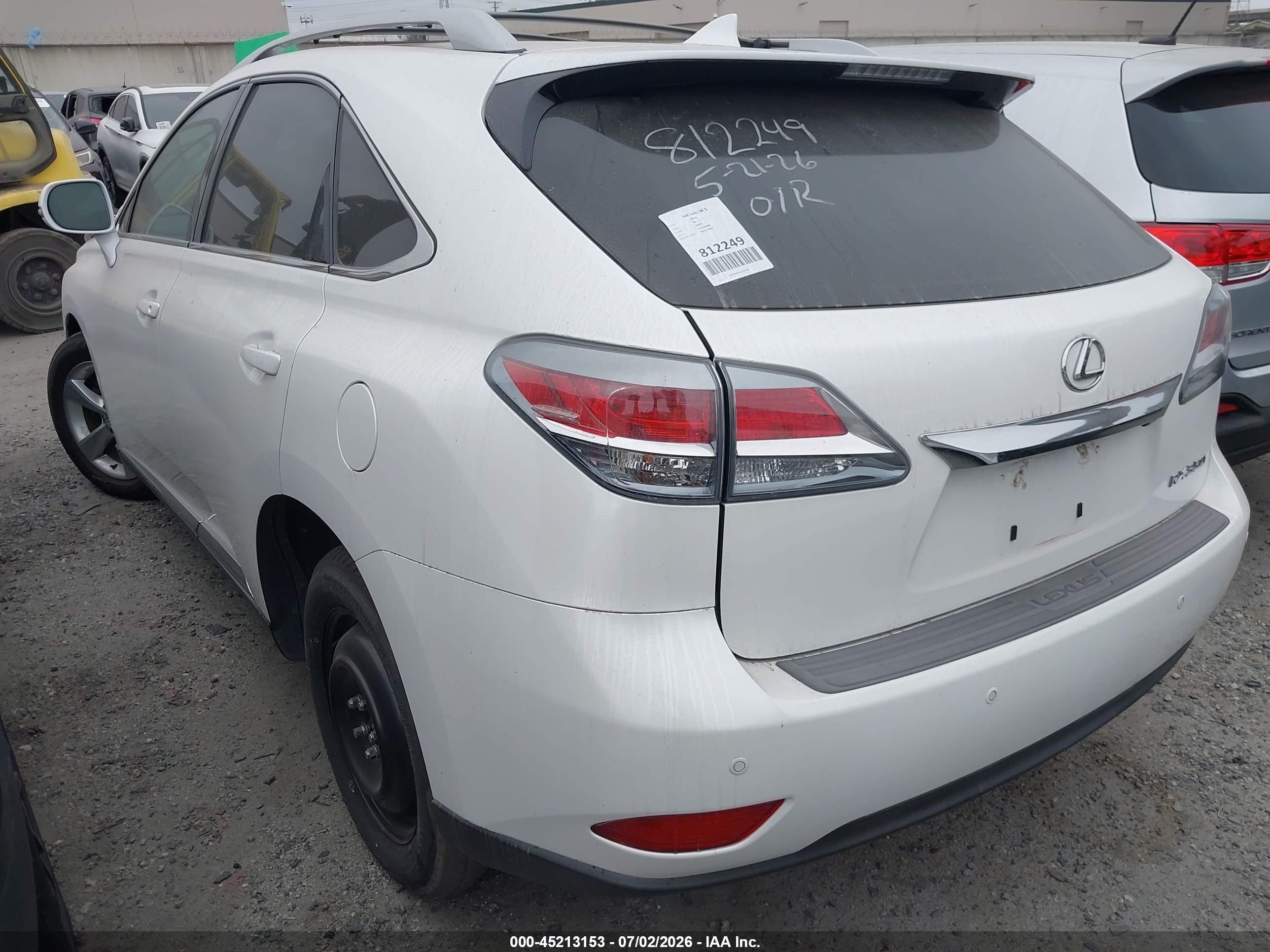2015 Lexus Rx 350   White vin: JTJBK1BA2F2465520