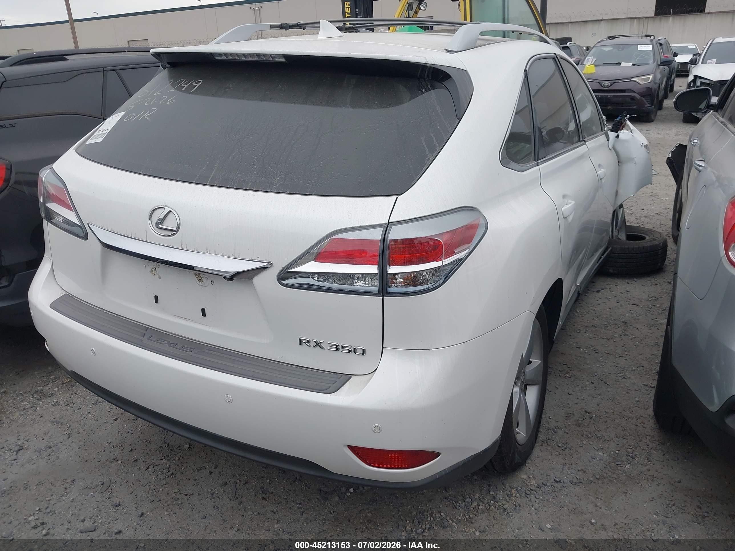 2015 Lexus Rx 350   White vin: JTJBK1BA2F2465520