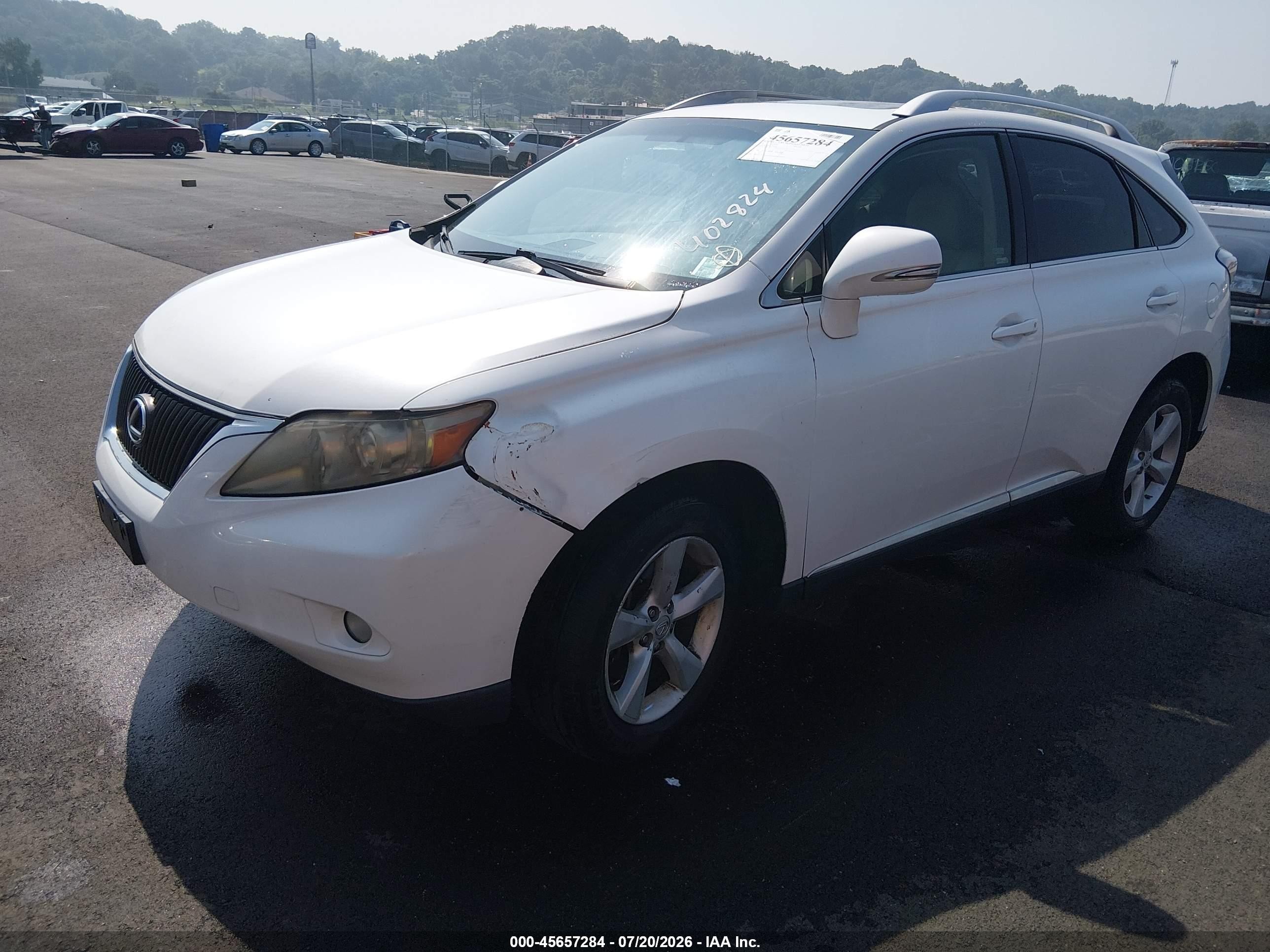 2010 Lexus Rx 350   Белый vin: JTJBK1BA3A2402824
