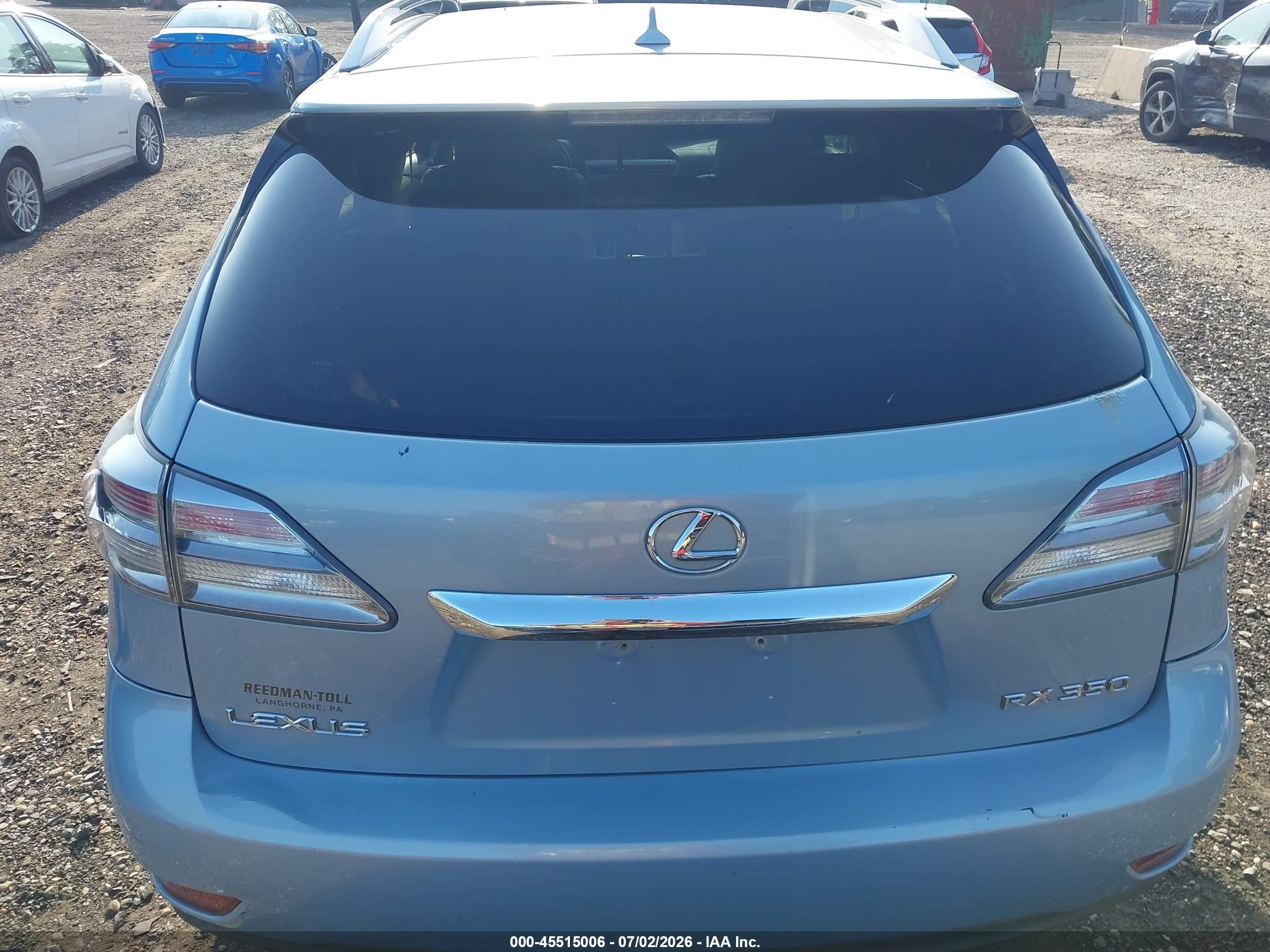 2010 Lexus Rx 350   Blue vin: JTJBK1BA4A2402217