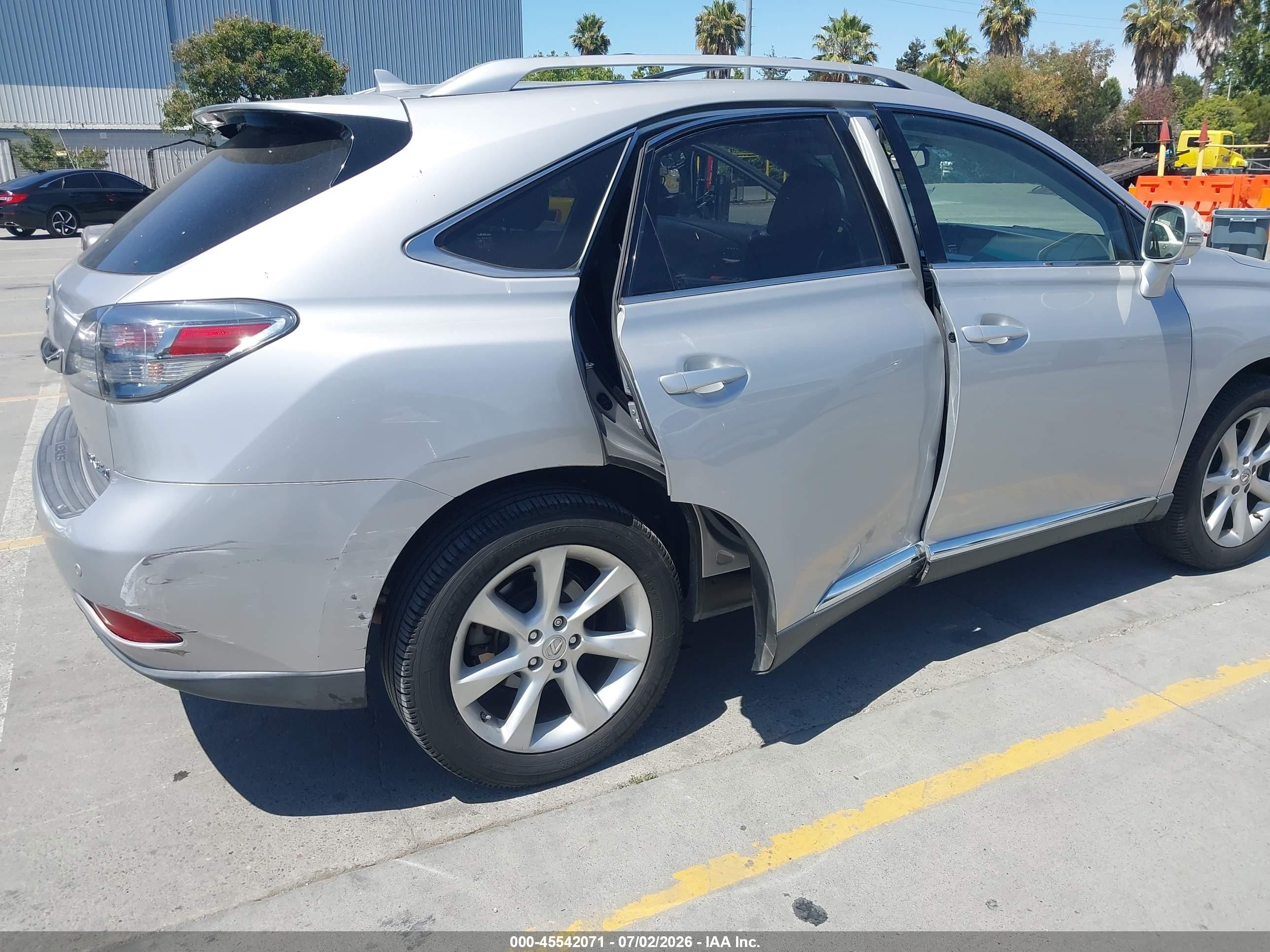 2012 Lexus Rx 350 Silver vin: JTJBK1BA4C2449847
