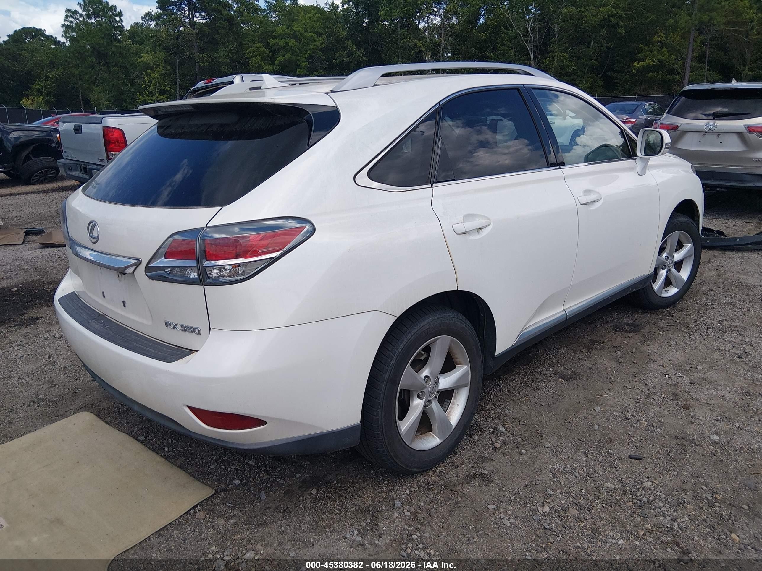 2013 Lexus Rx 350   White vin: JTJBK1BA6D2034451
