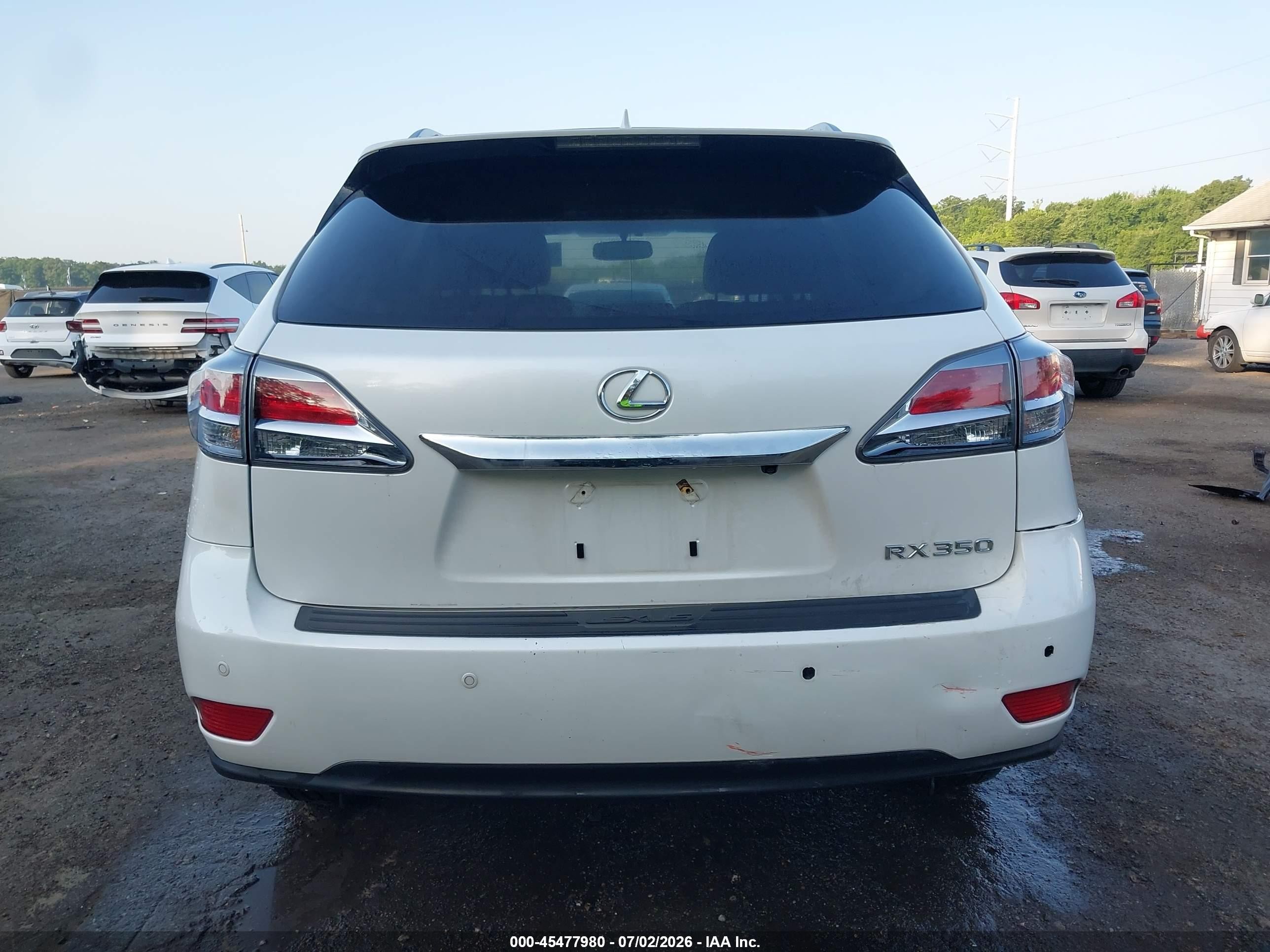 2015 Lexus Rx 350   White vin: JTJBK1BA6F2474334