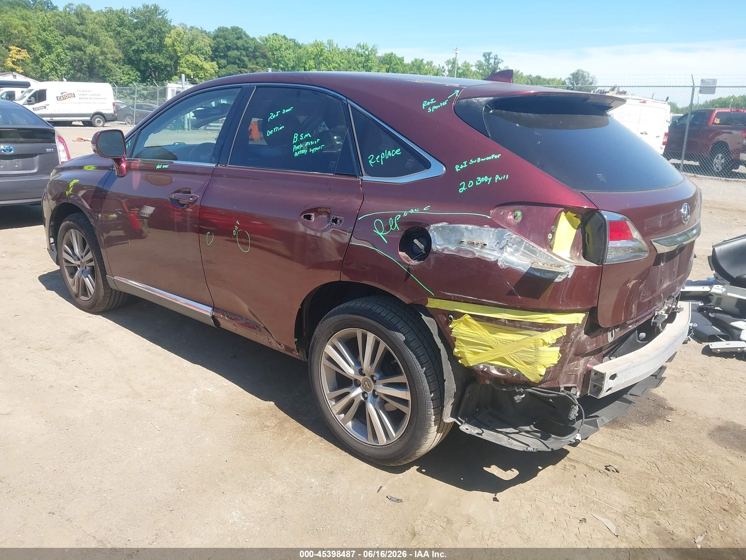 2015 Lexus Rx 350 Бордовый vin: JTJBK1BA8F2480877