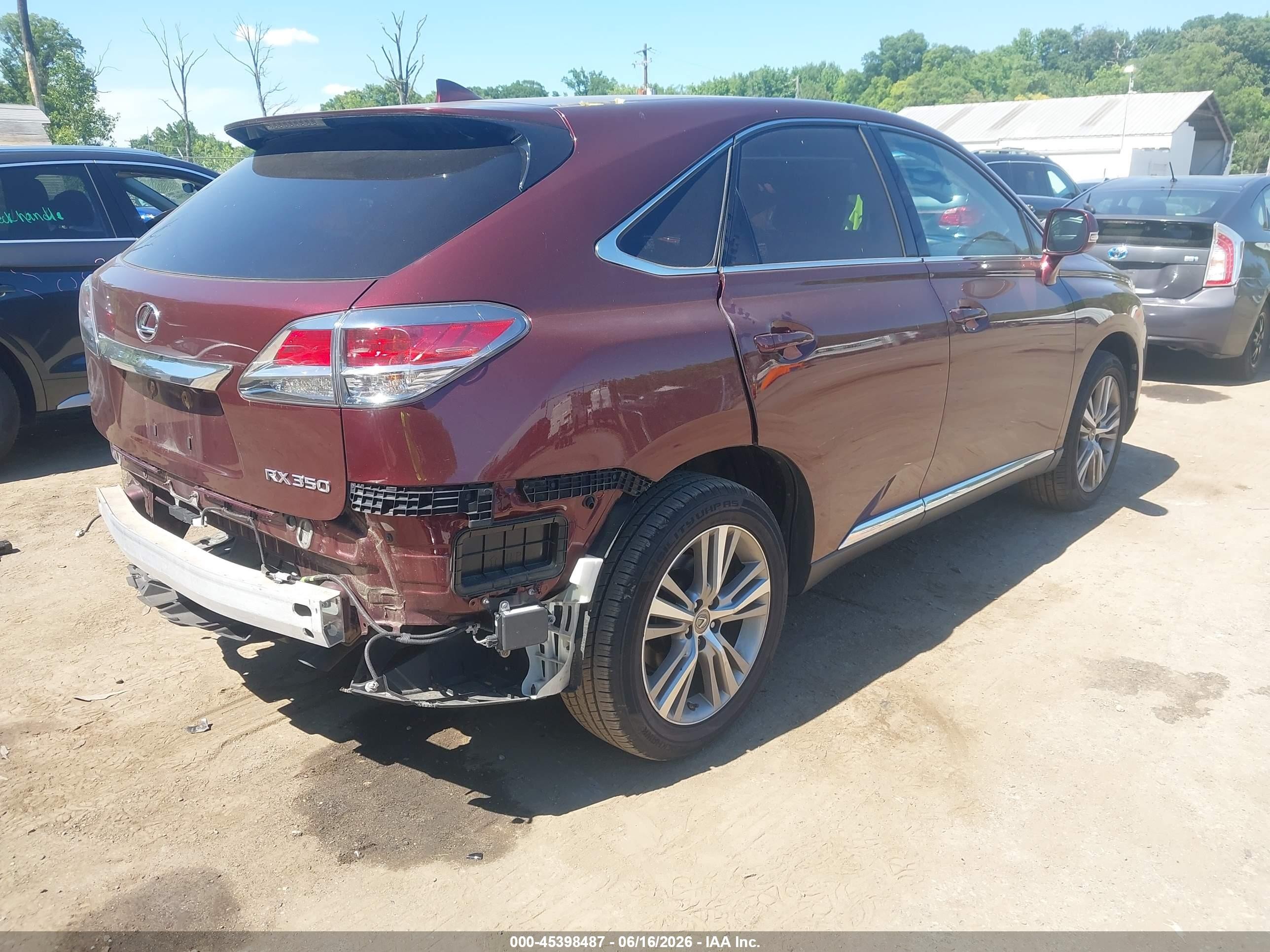 2015 Lexus Rx 350 Бордовый vin: JTJBK1BA8F2480877