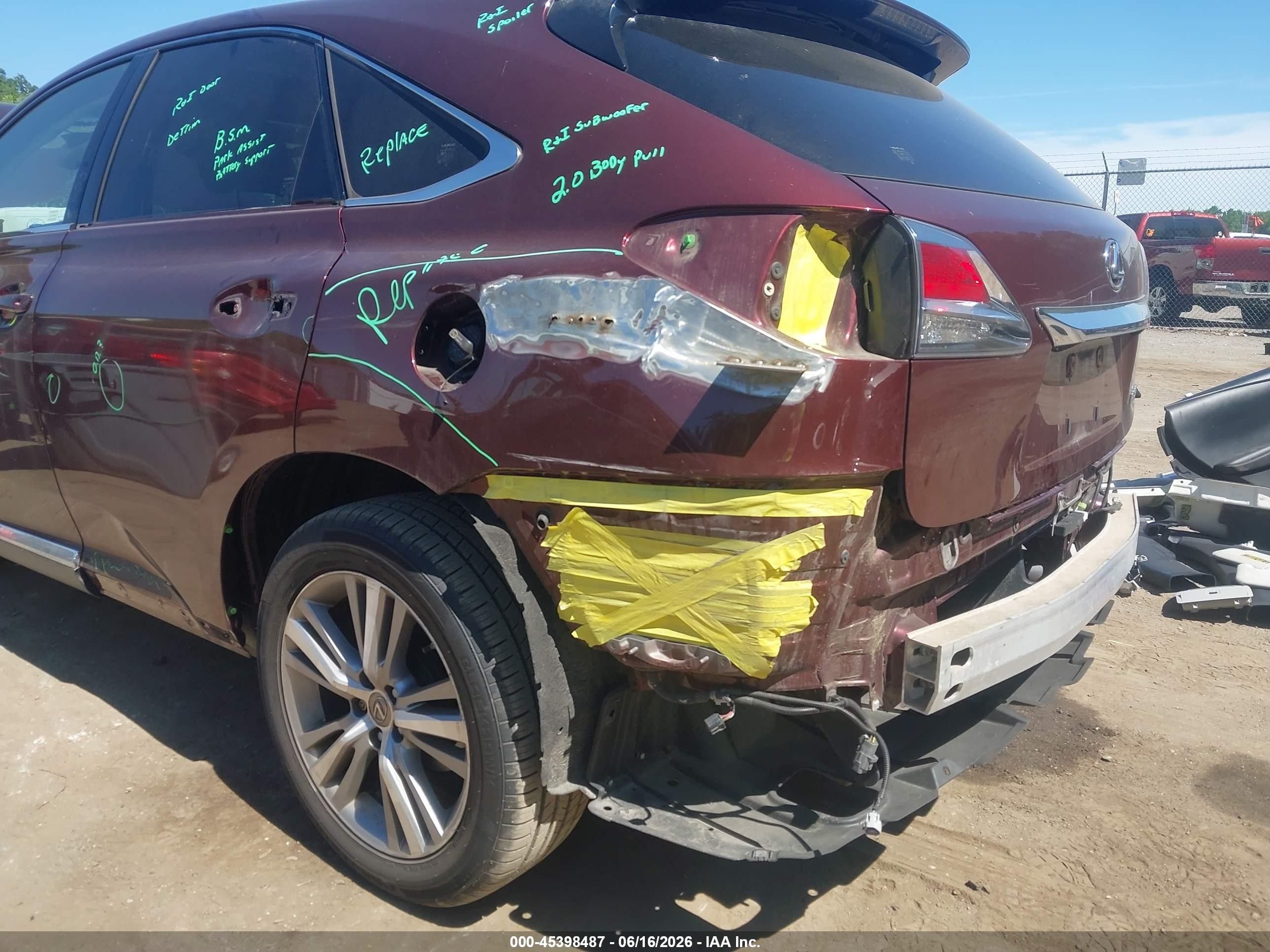 2015 Lexus Rx 350 Бордовый vin: JTJBK1BA8F2480877