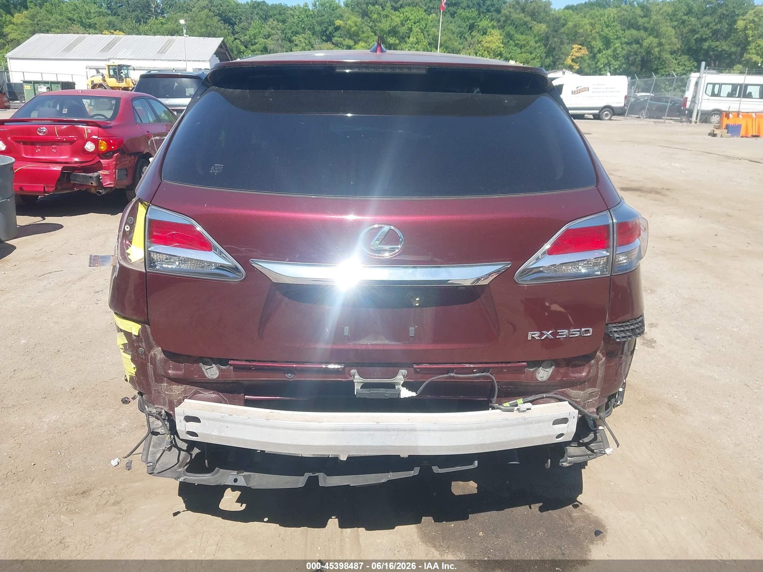 2015 Lexus Rx 350 Бордовый vin: JTJBK1BA8F2480877
