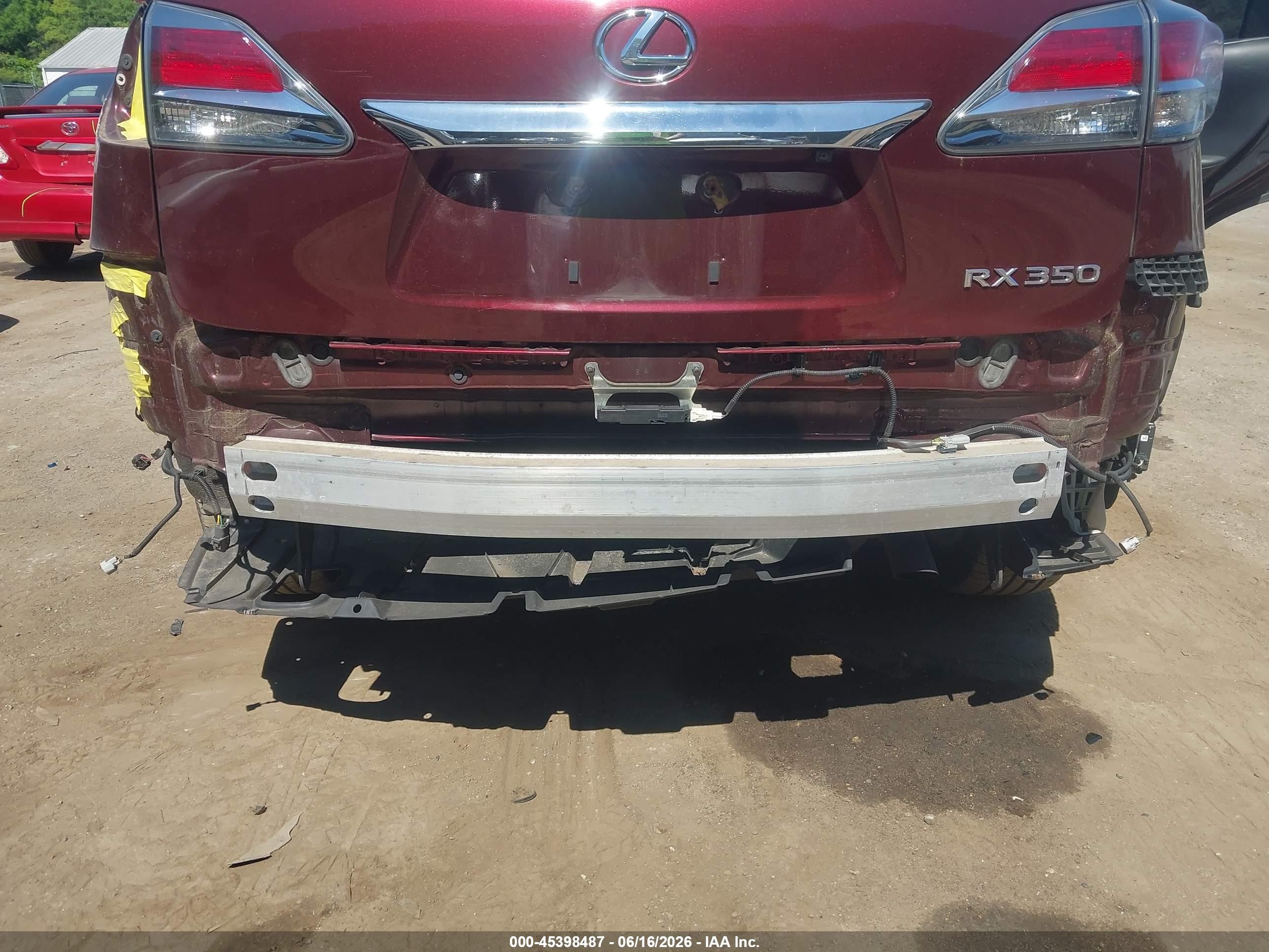 2015 Lexus Rx 350 Бордовый vin: JTJBK1BA8F2480877